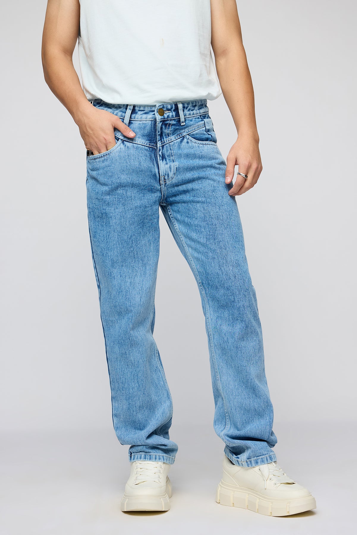 Clean Slate Yoke Panel Men's Straight Fit Jeans