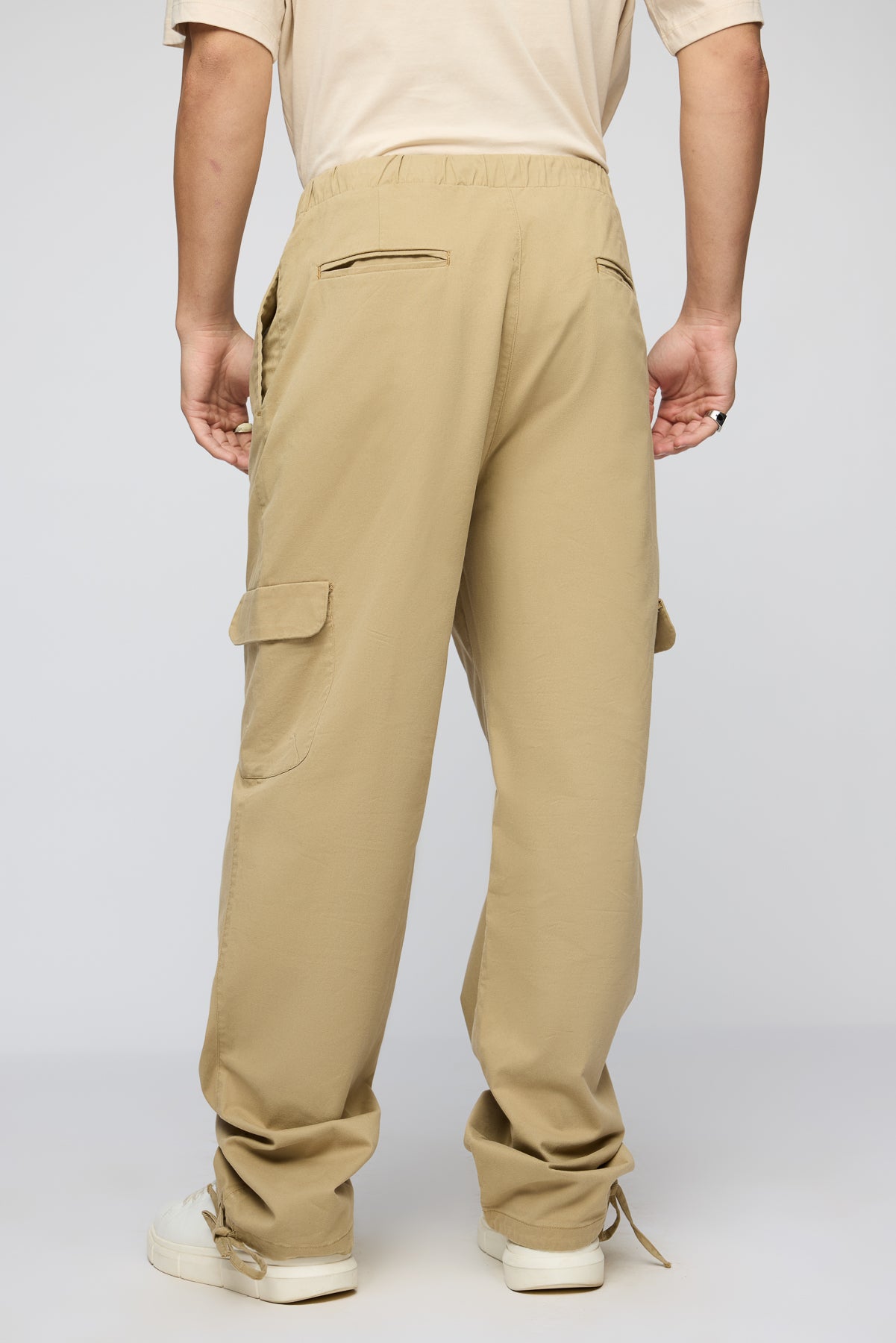 Oak Beige Men's Relaxed Fit Cargo Pants