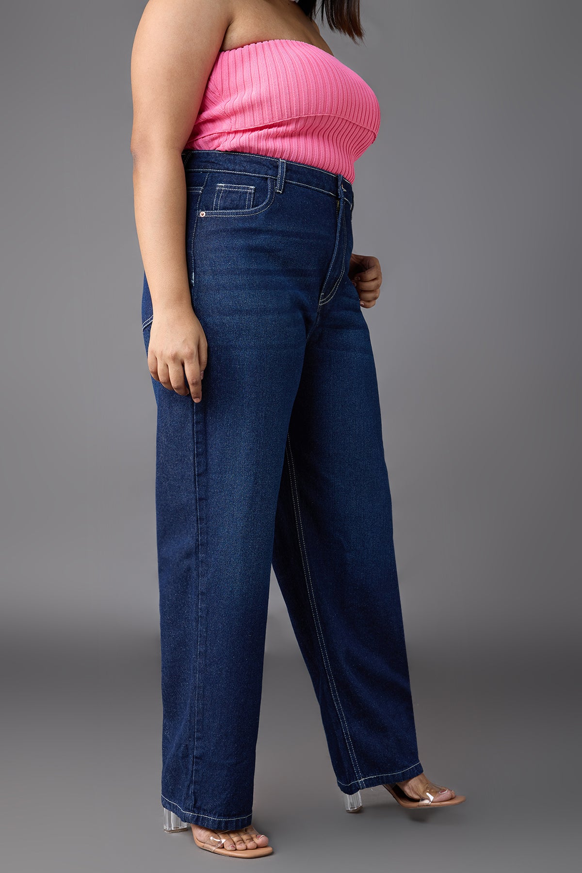 Timeless Blue Curve Straight Jeans