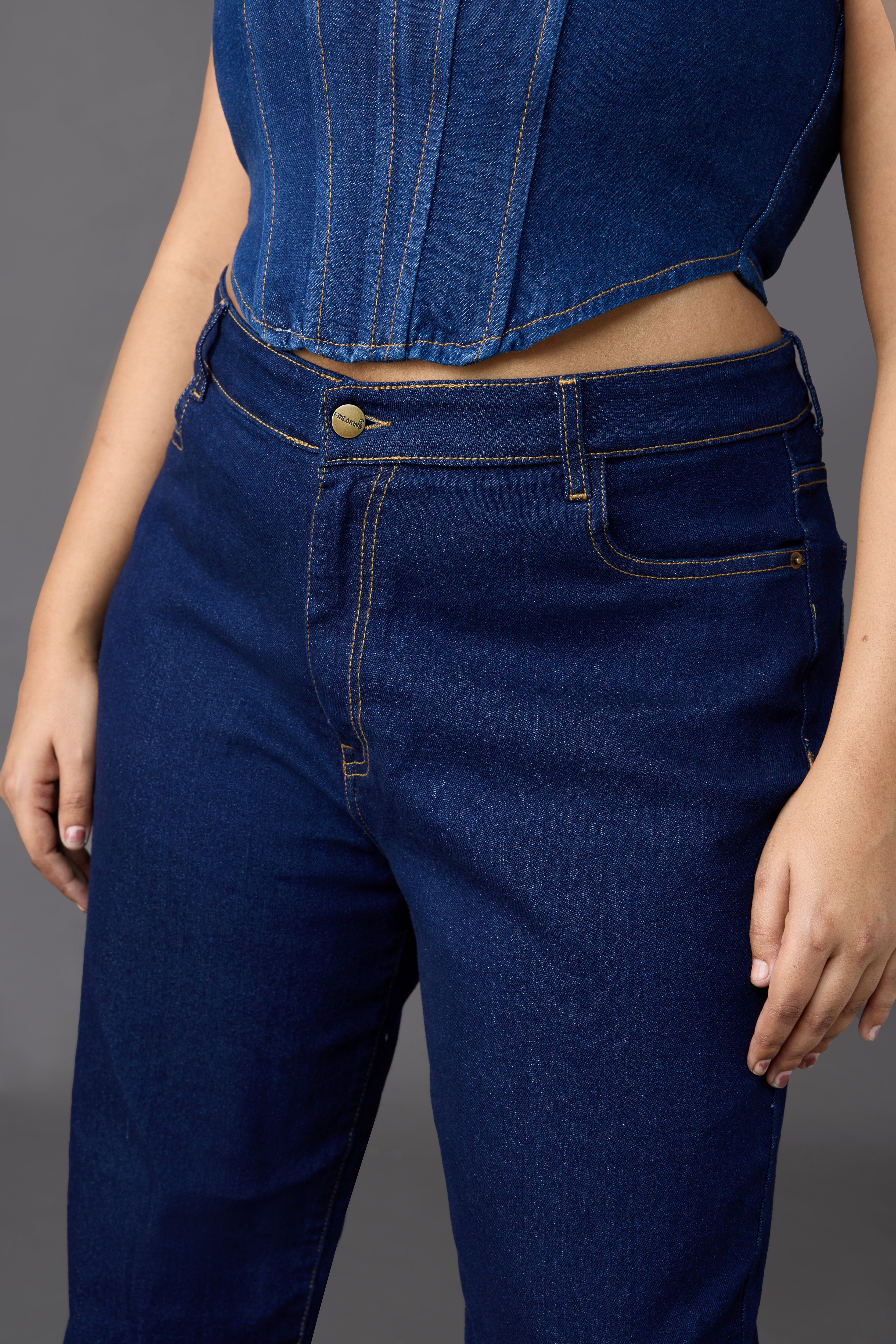 Raw Denim Regular Fit Curve Jeans