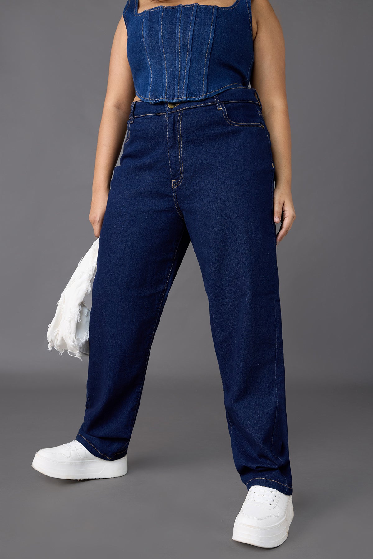 Raw Denim Regular Fit Curve Jeans