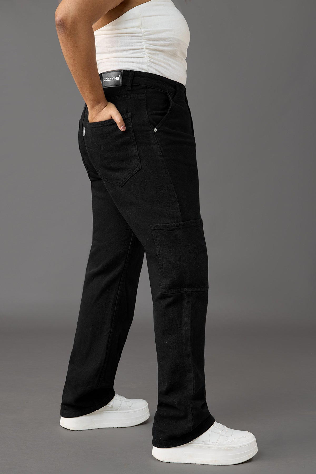 Hourglass Cargo Black Curve Jeans