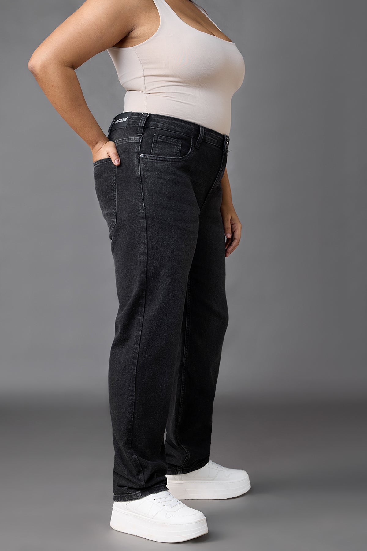 Curve Black Slim Leg Jeans