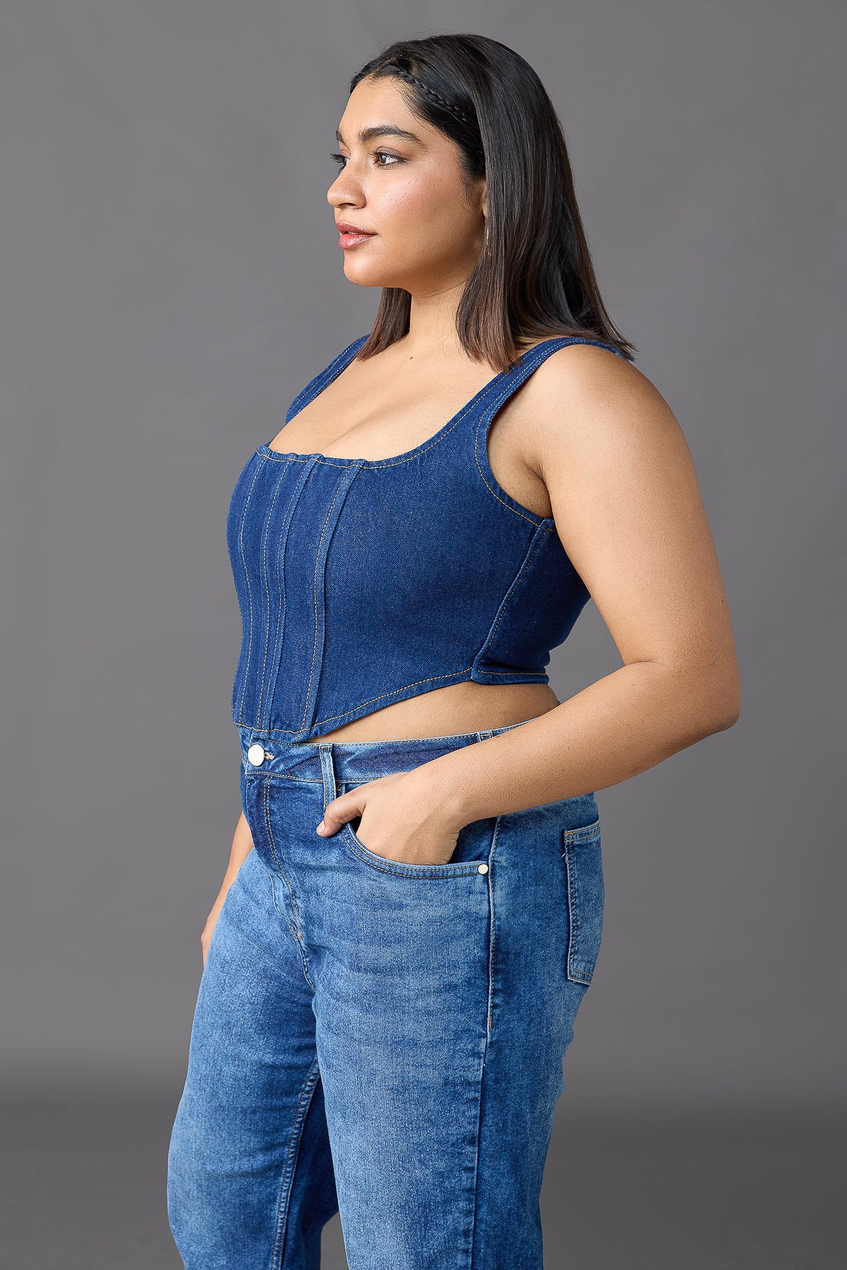 Jean Corset Top Curve