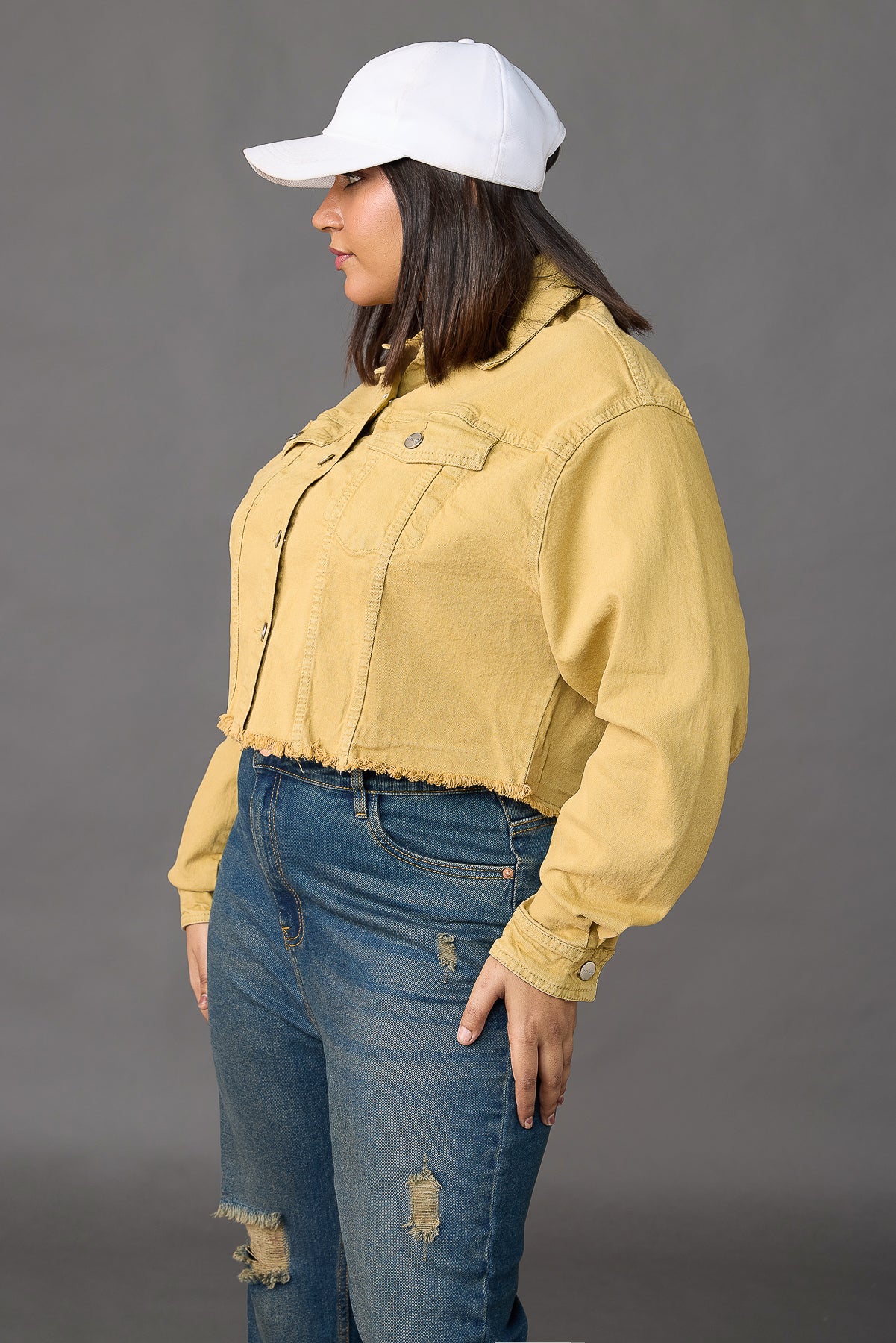 Curve Dessert Raw Hem Jacket