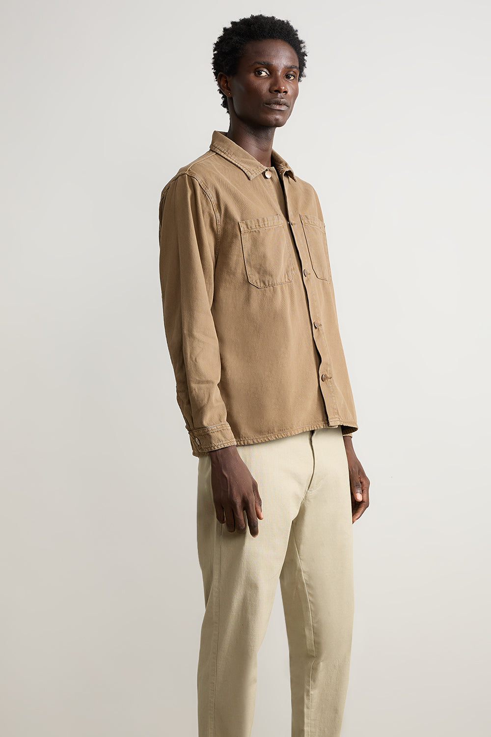 Earthy Two Pocketed Men's Shacket