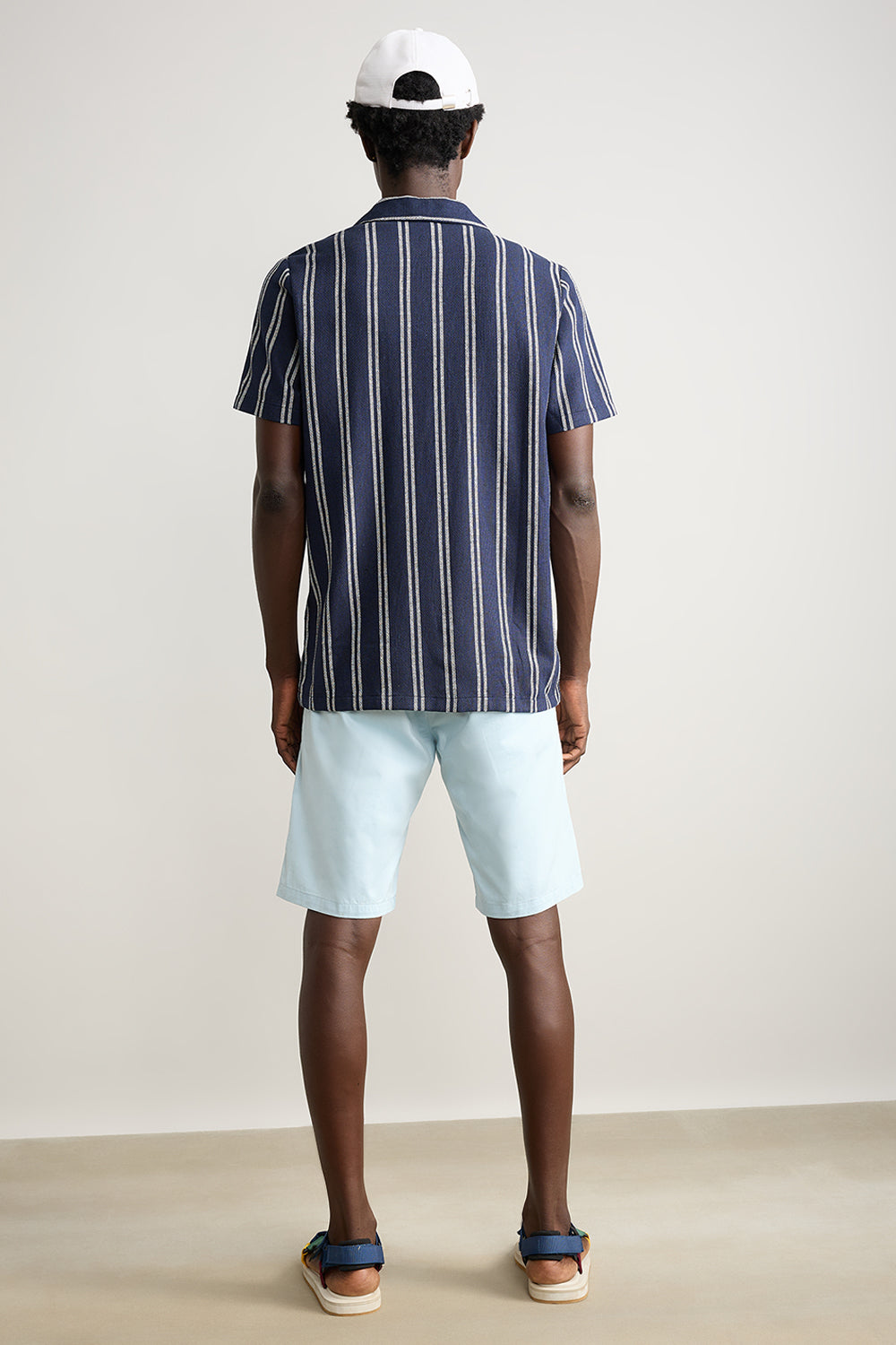 Matty Oversized Men's Shirt - Navy/White Stripe