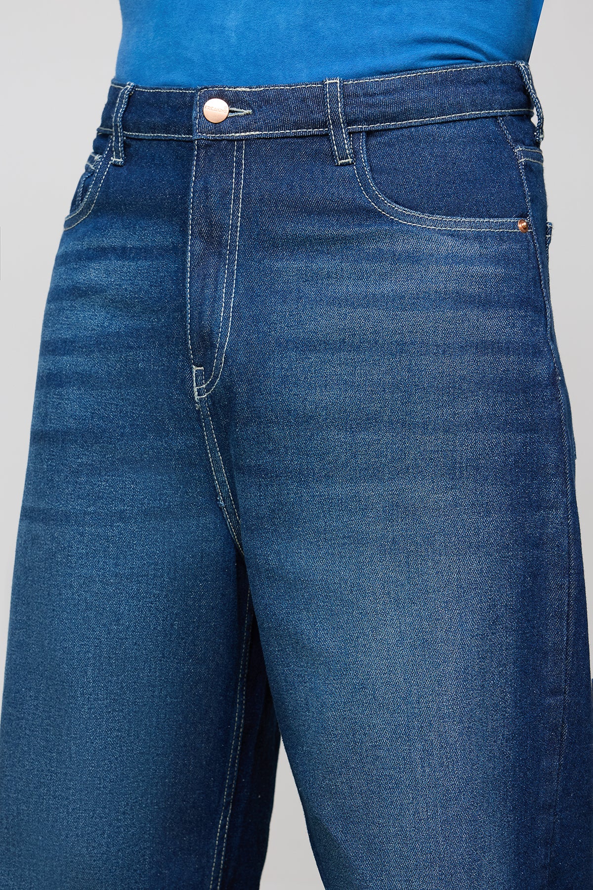 Timeless Blue Men's Straight Jeans