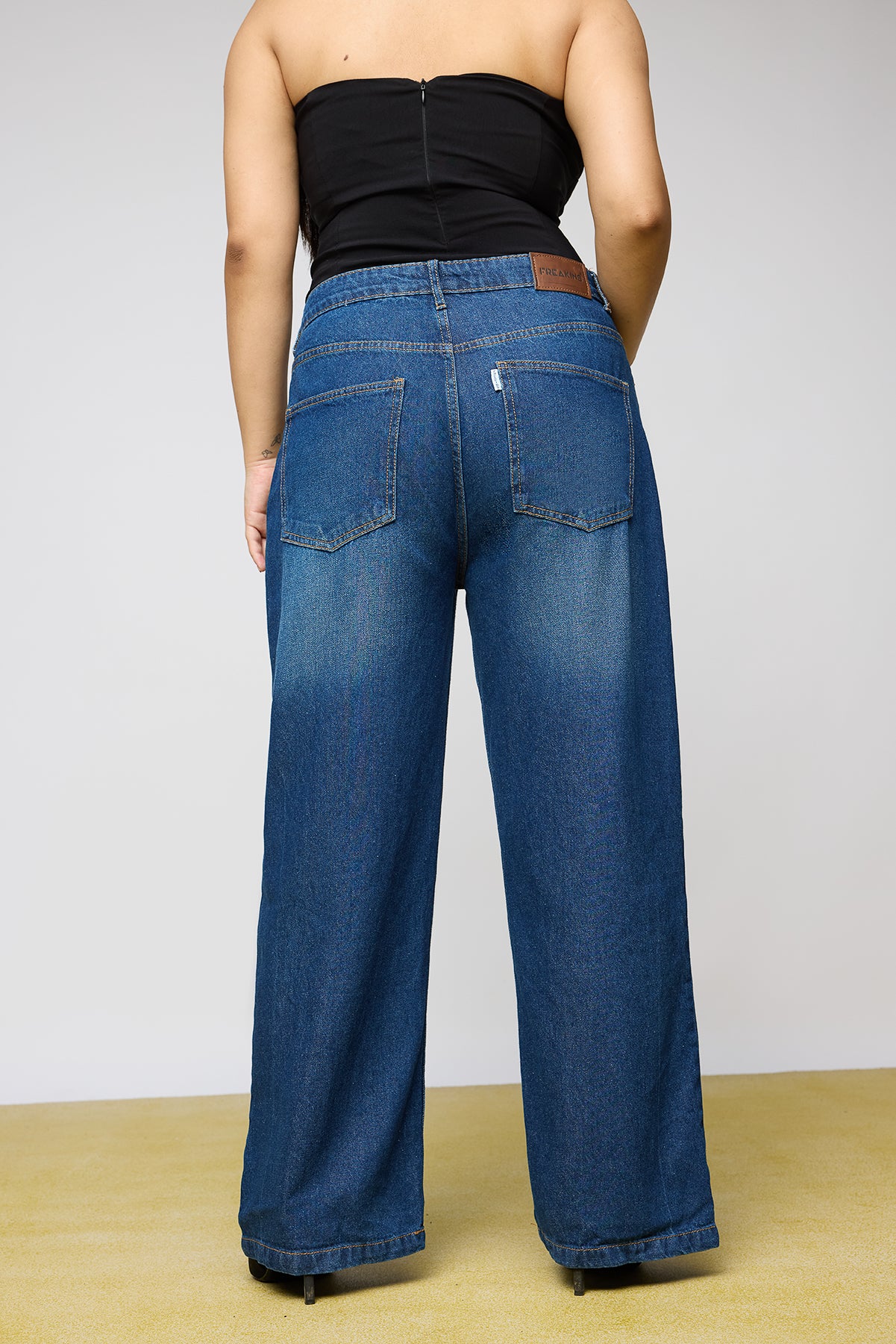 Pacific Blue Curve Wide Leg Jeans