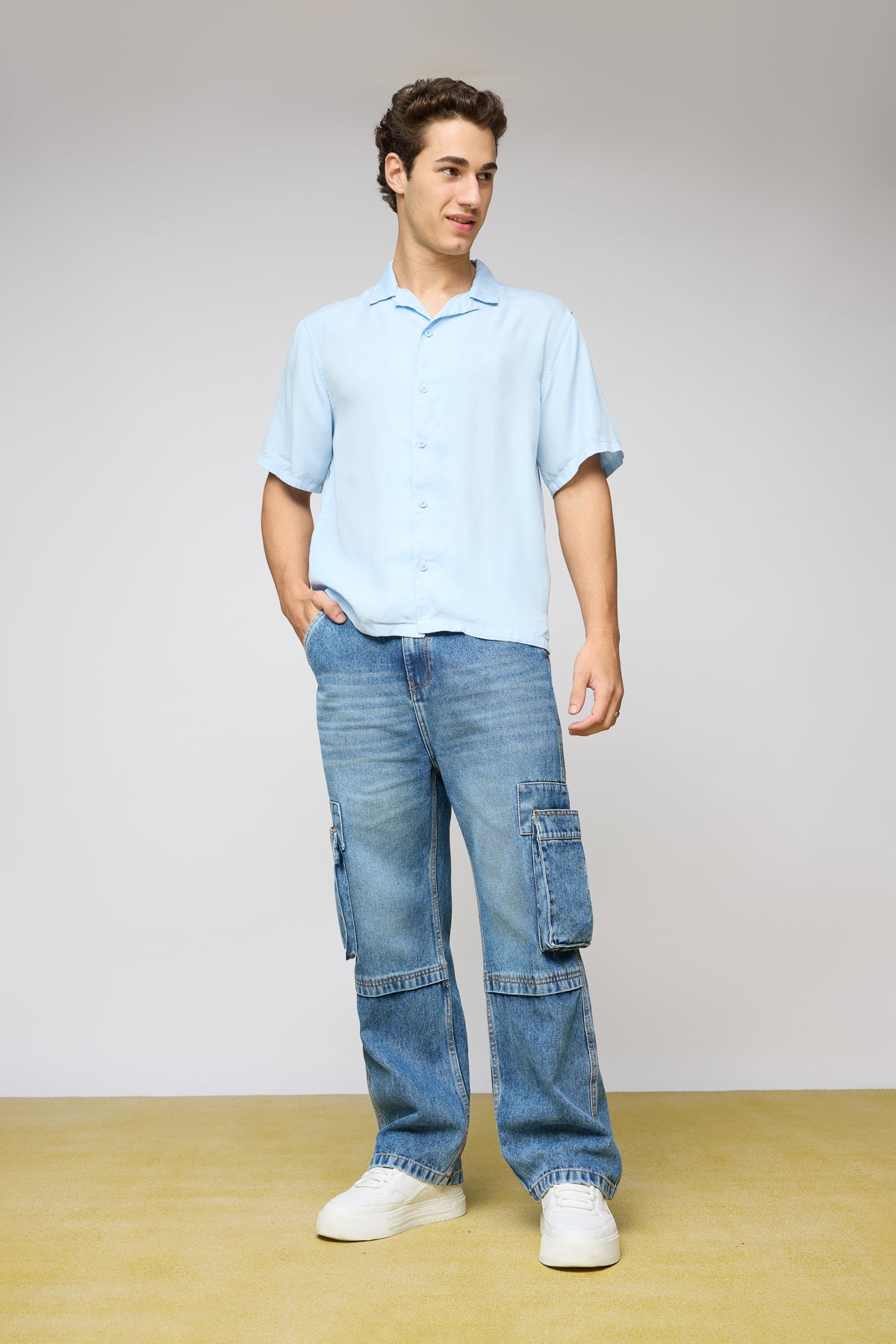 Mid Blue Men's Utility Jeans