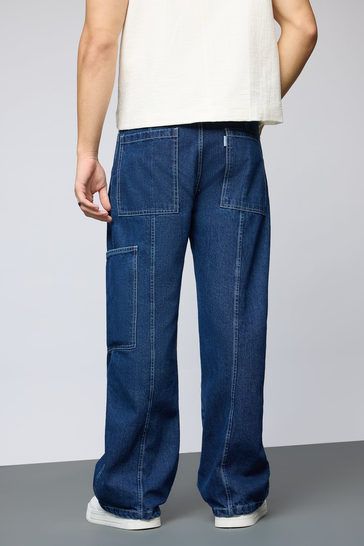 Sleek Back Pintuck Men's Straight Jeans