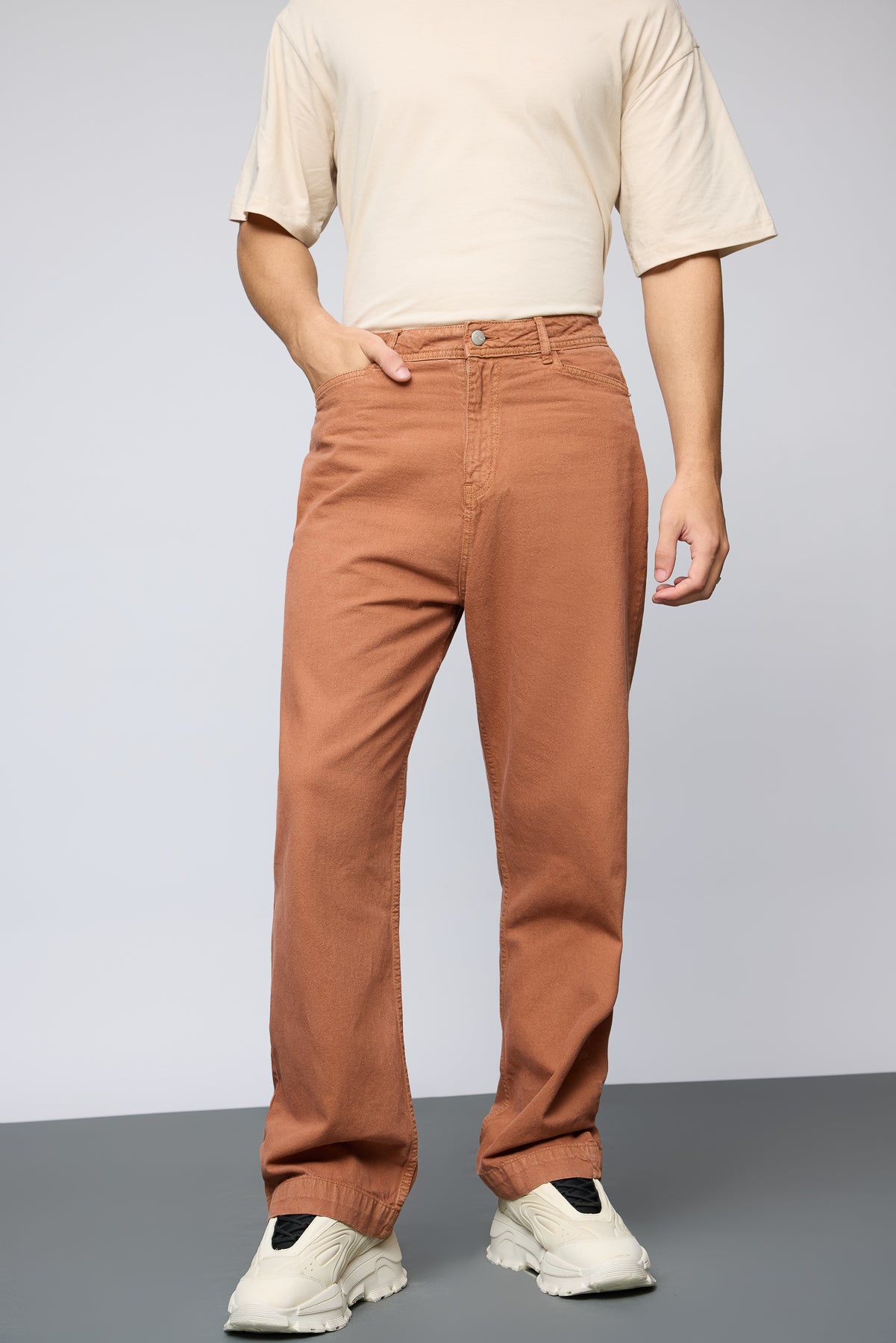 Sundown Brown Men's Straight Leg Jeans