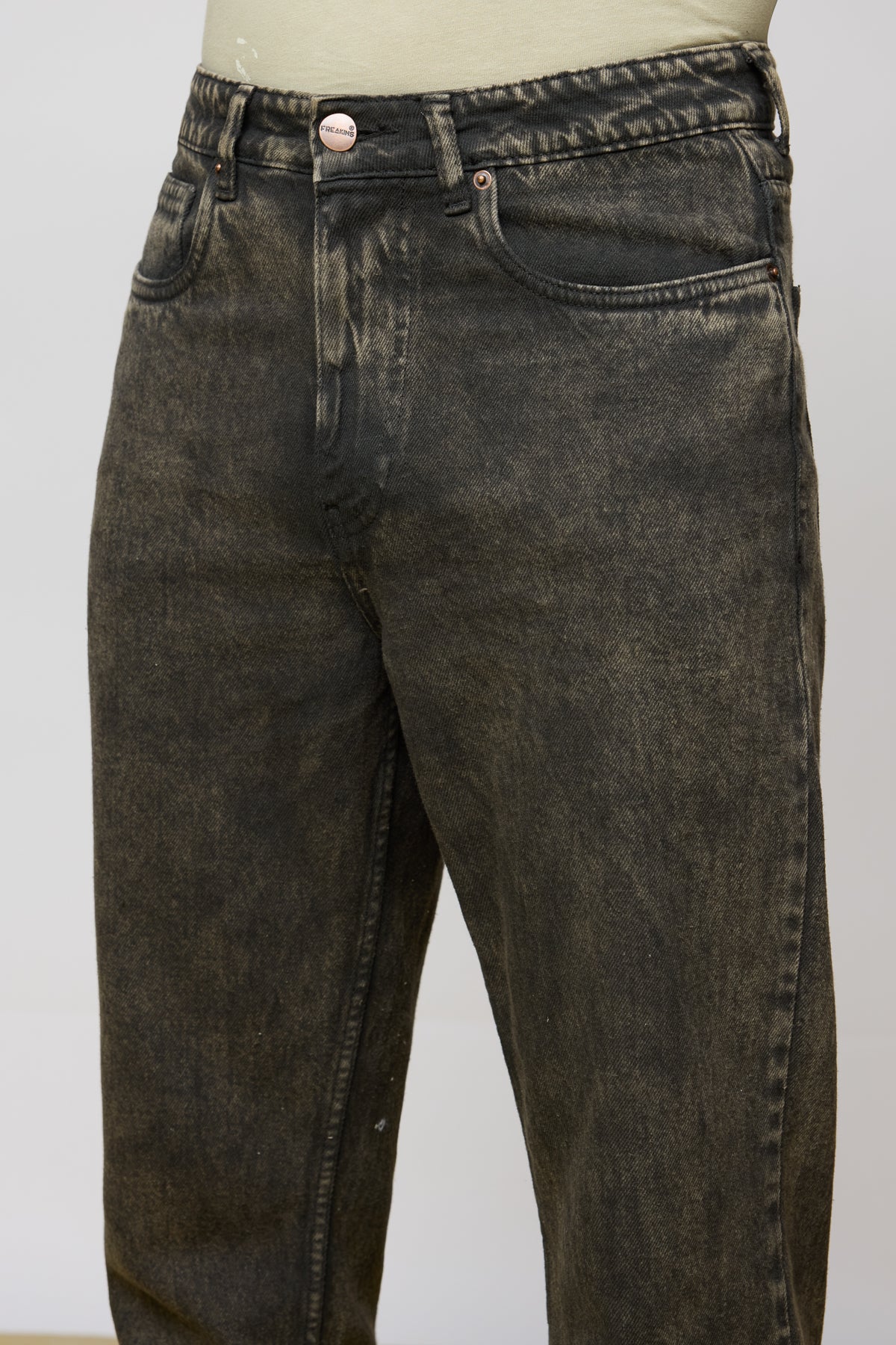 Cool Stone Grey Men's Straight Jeans