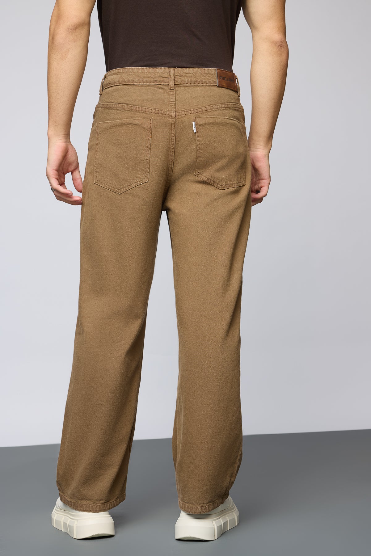 Golden Brown Men's Wide Leg Jeans