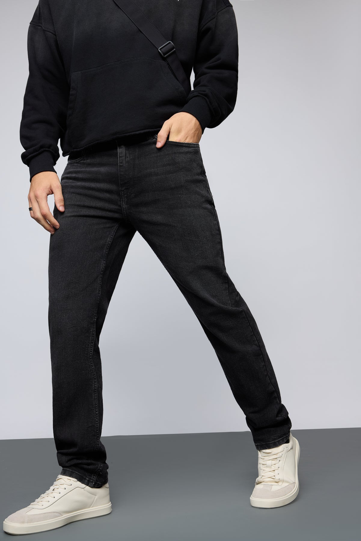 Charcoal Sleek Men's Slim Fit Jeans