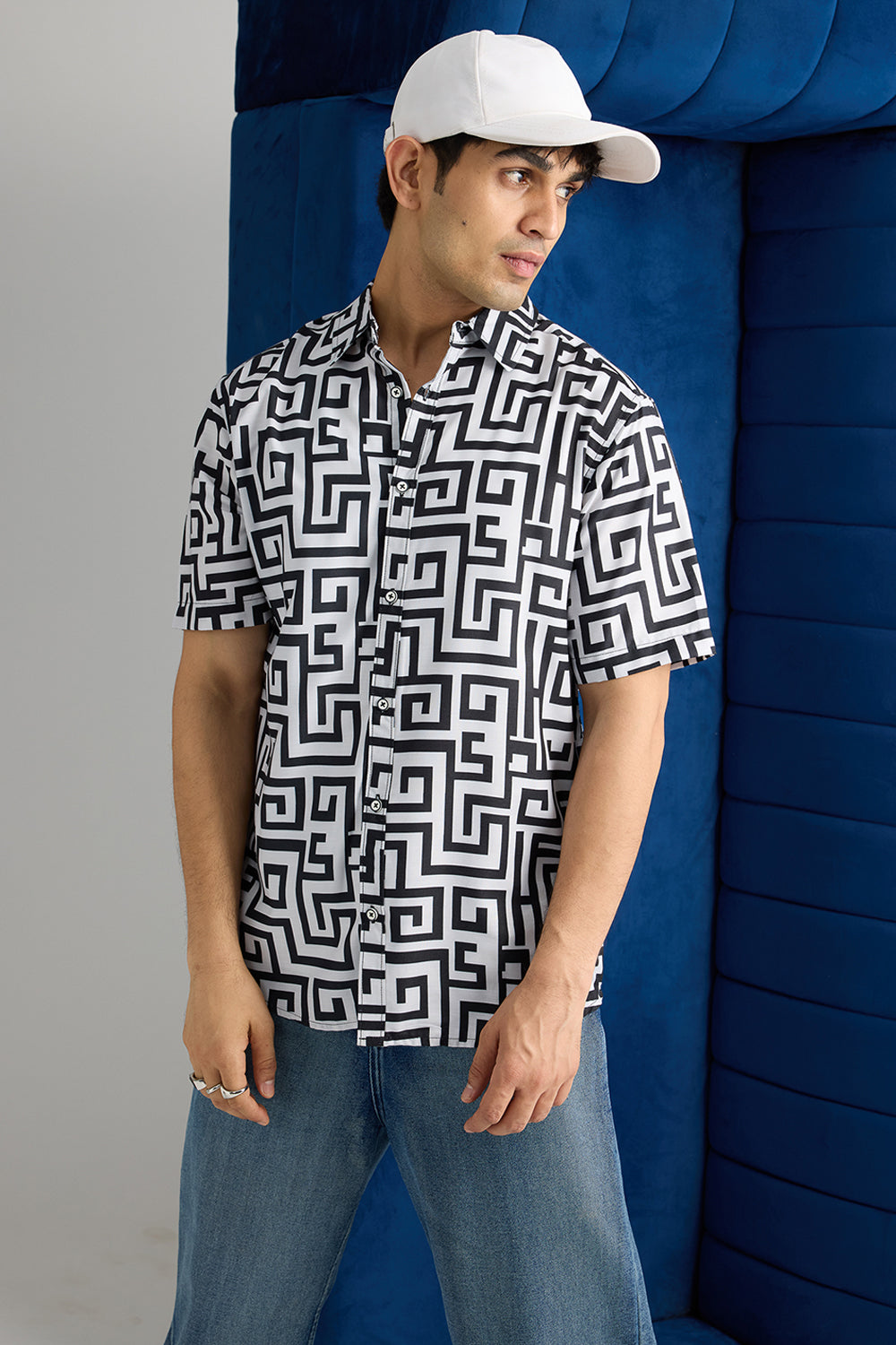 Maze Printed Men's Resort Shirt