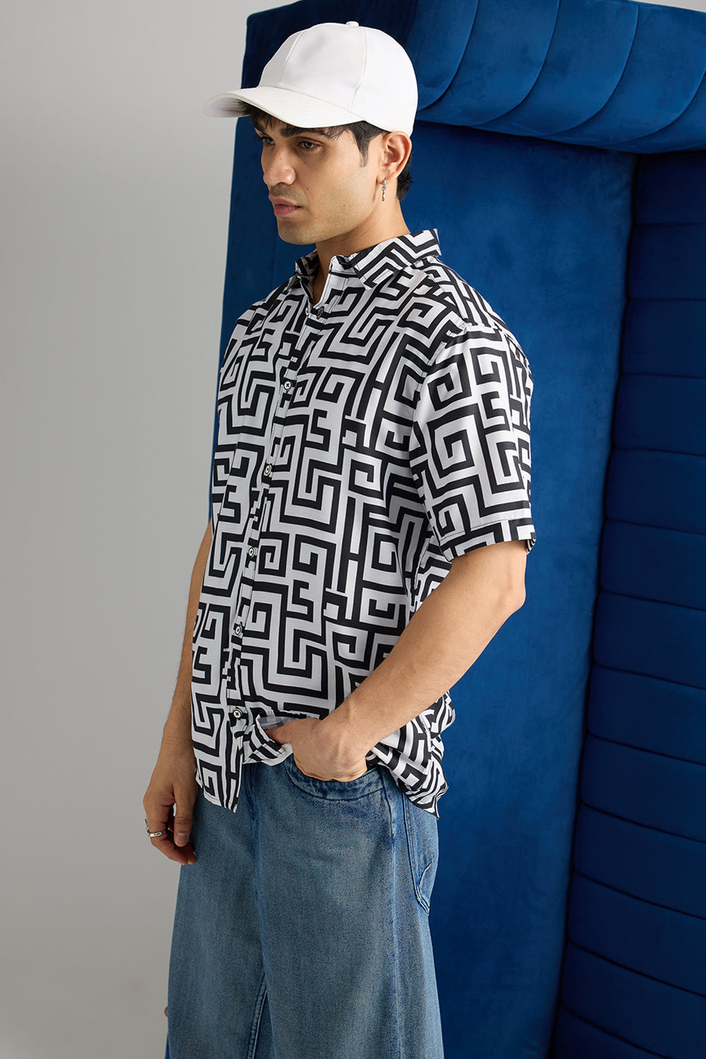 Maze Printed Men's Resort Shirt