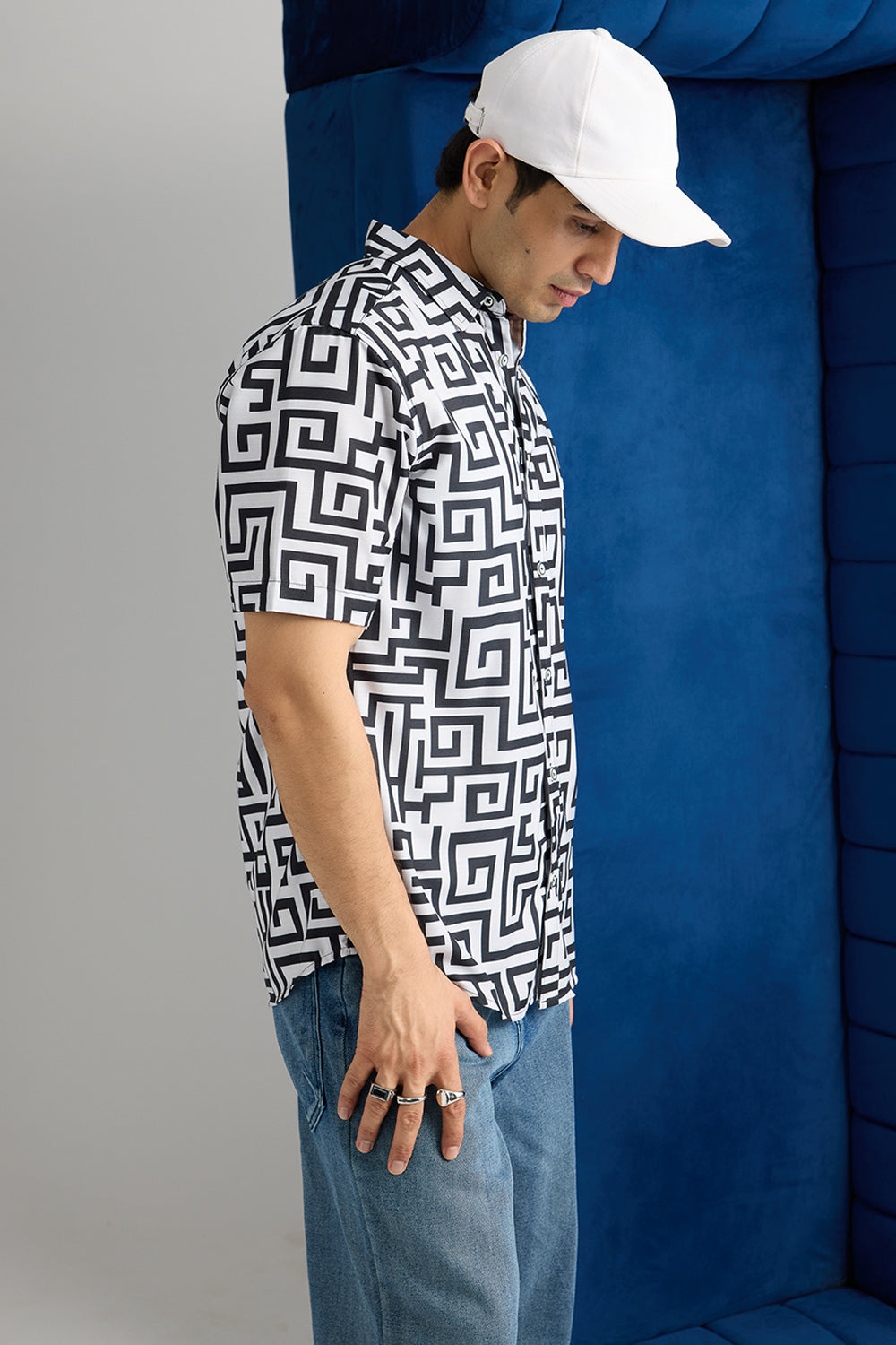 Maze Printed Men's Resort Shirt