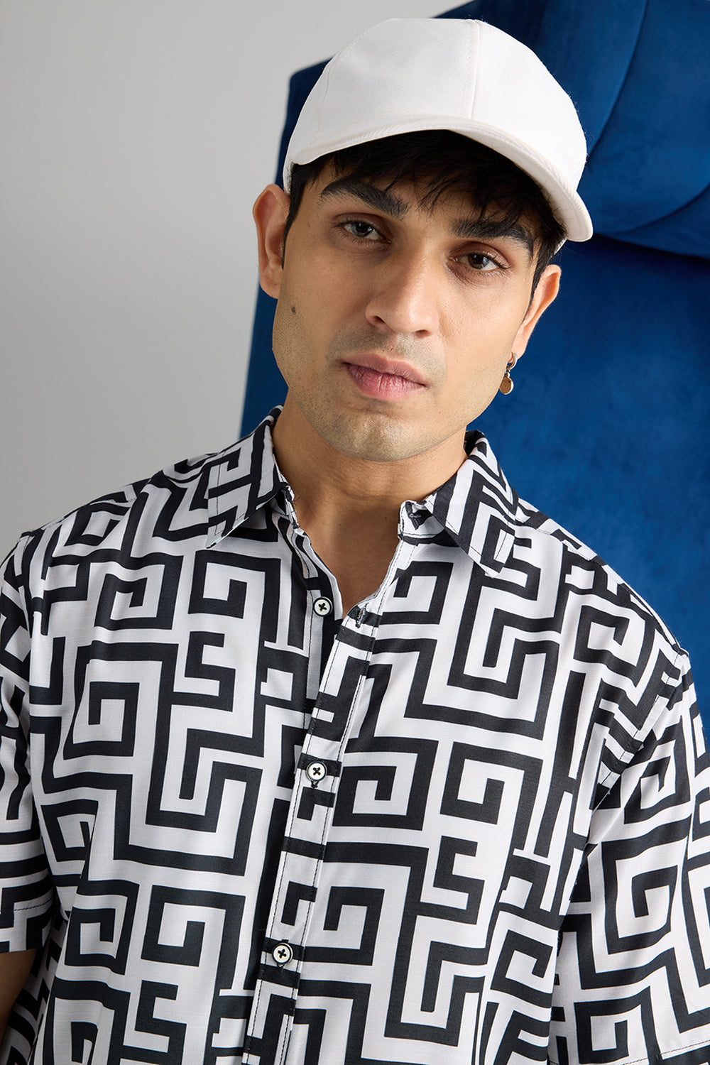 Maze Printed Men's Resort Shirt