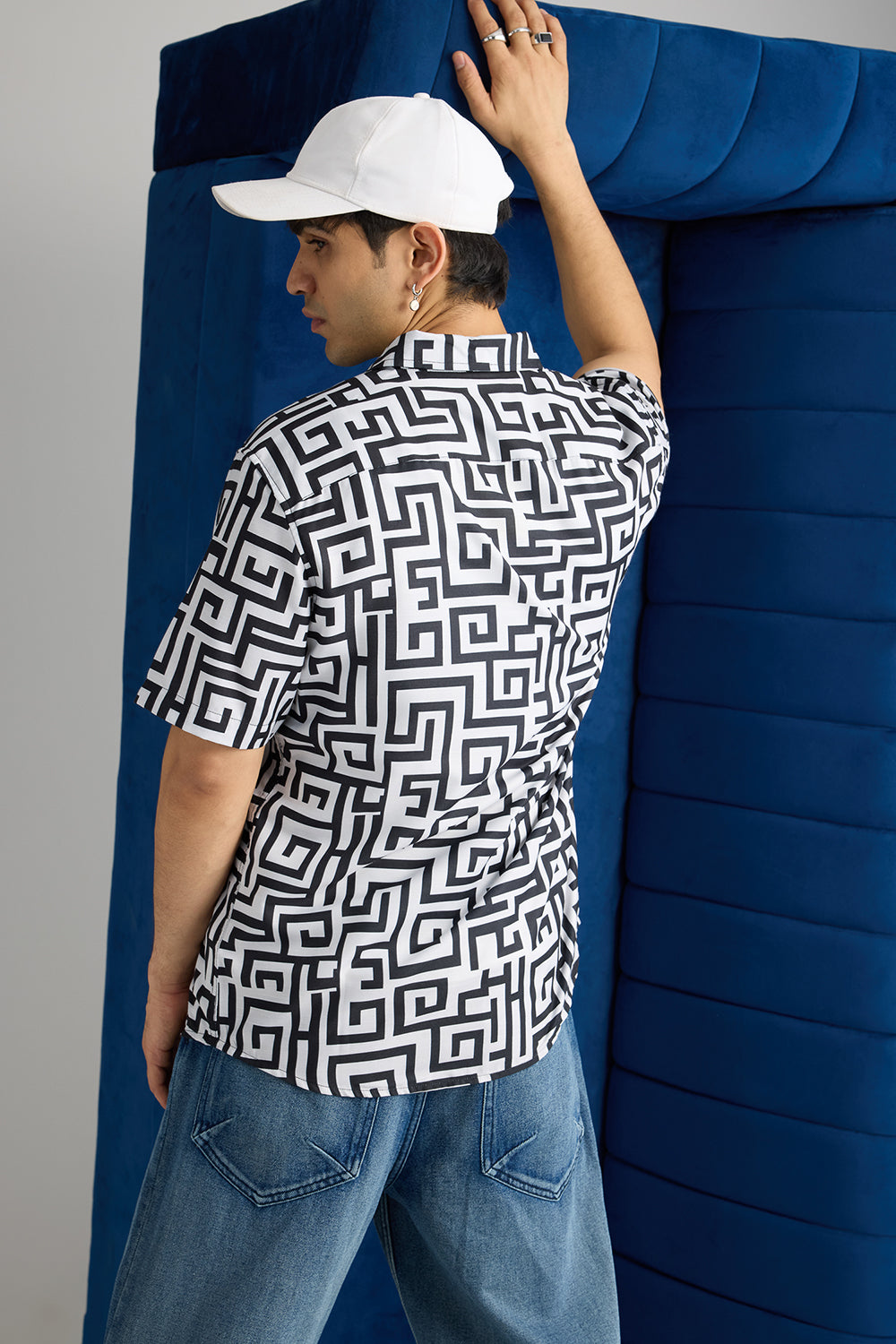 Maze Printed Men's Resort Shirt