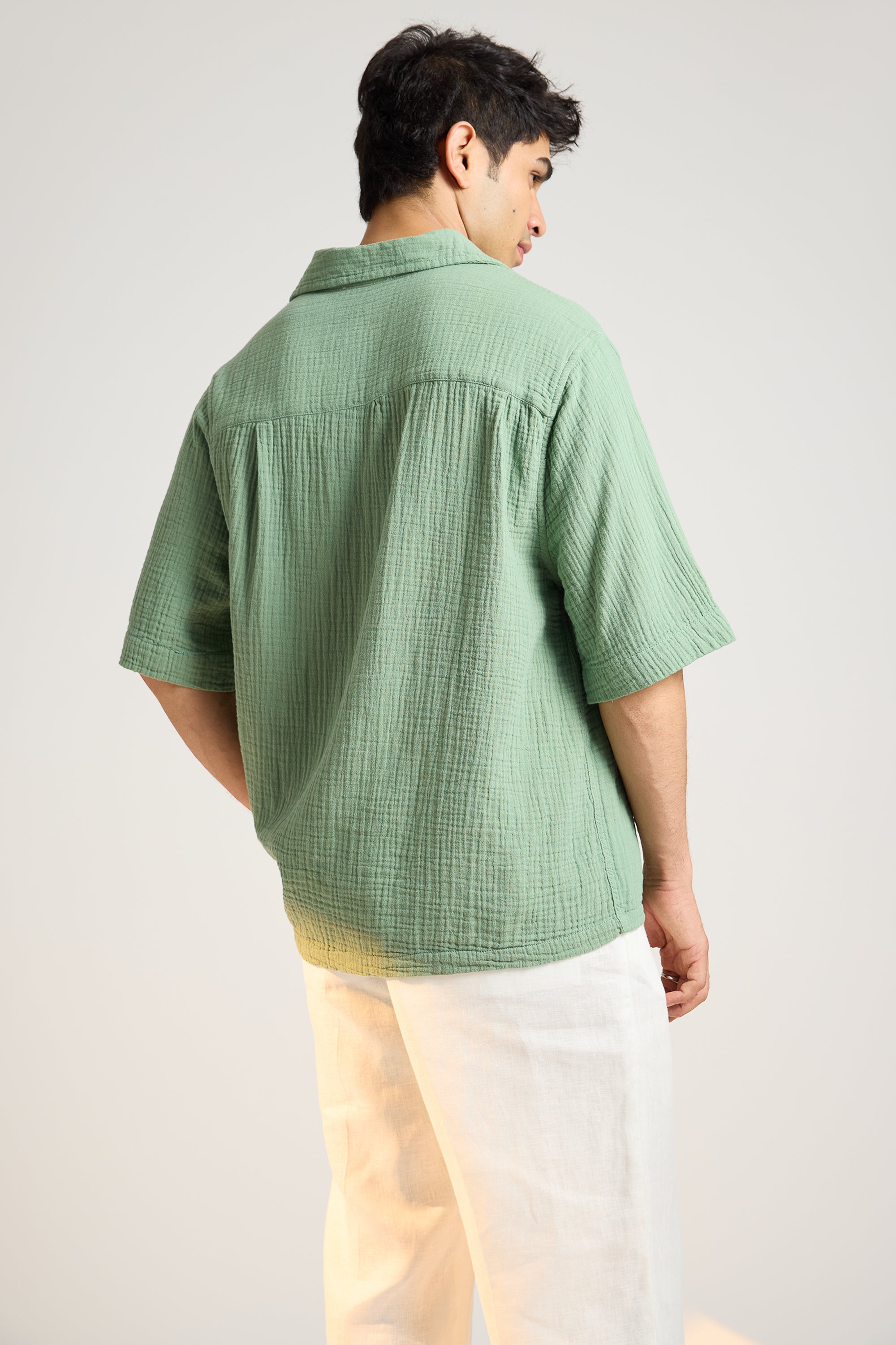 Breezy Relaxed Green Men's Shirt