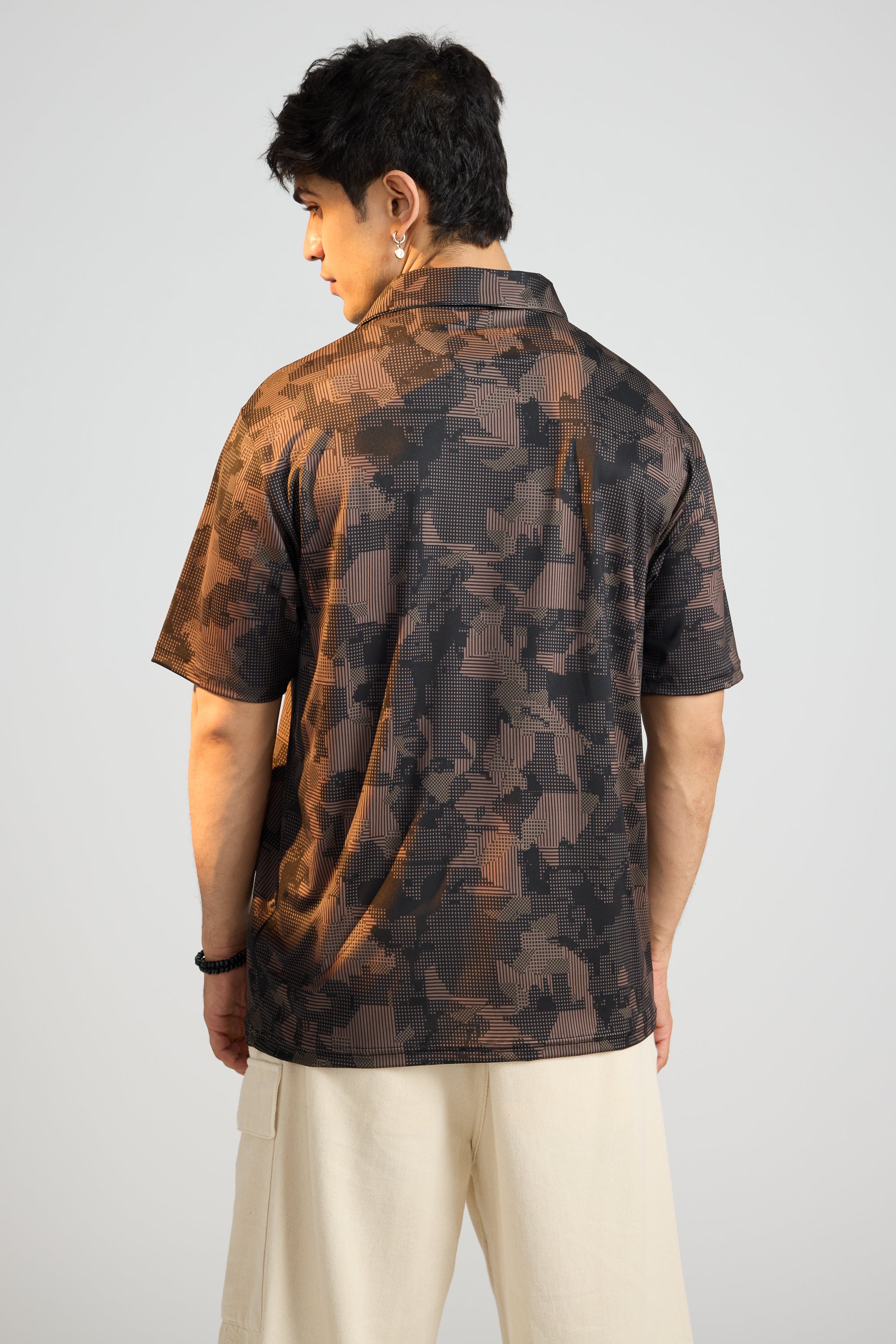 Earthy Print Men's Polo T-Shirt