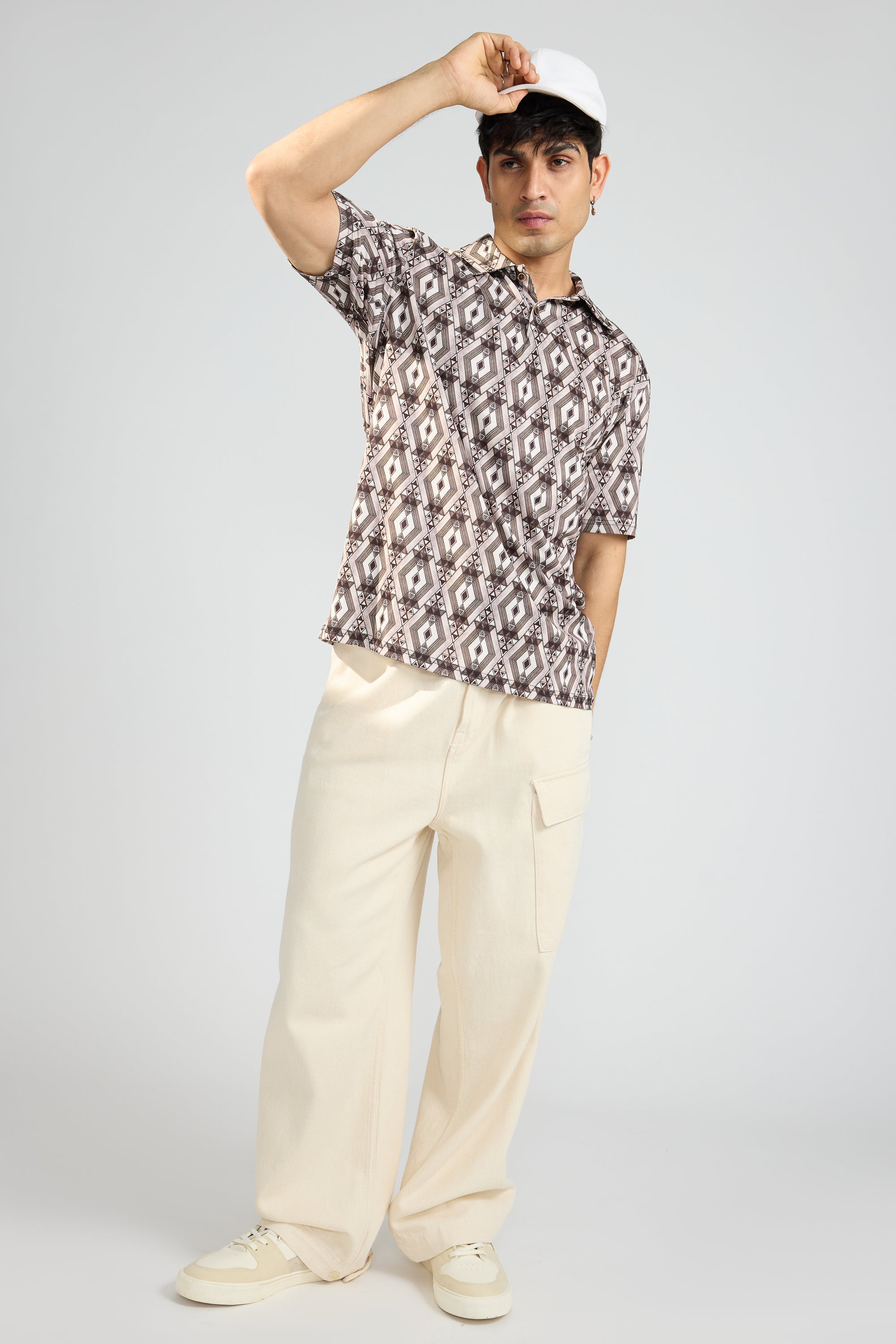 Modernist Print Men's Polo T-Shirt