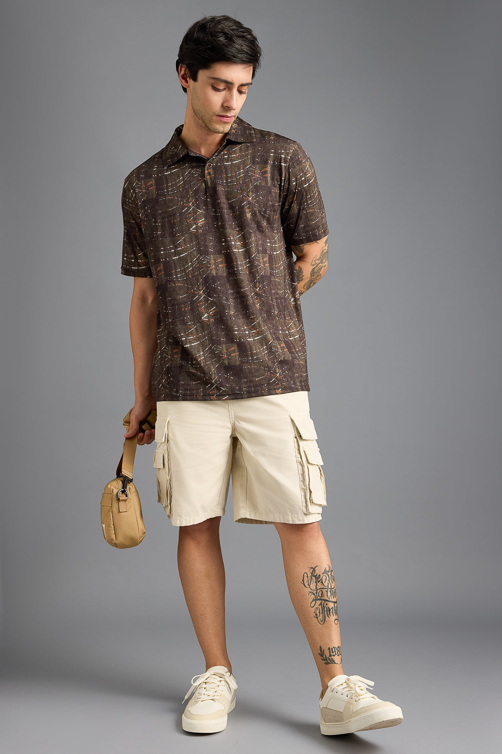 Safari Print Men's Polo T-Shirt