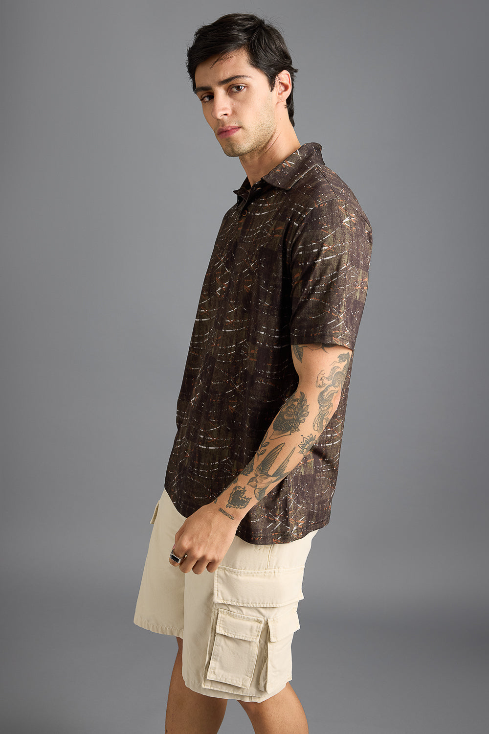 Safari Print Men's Polo T-Shirt