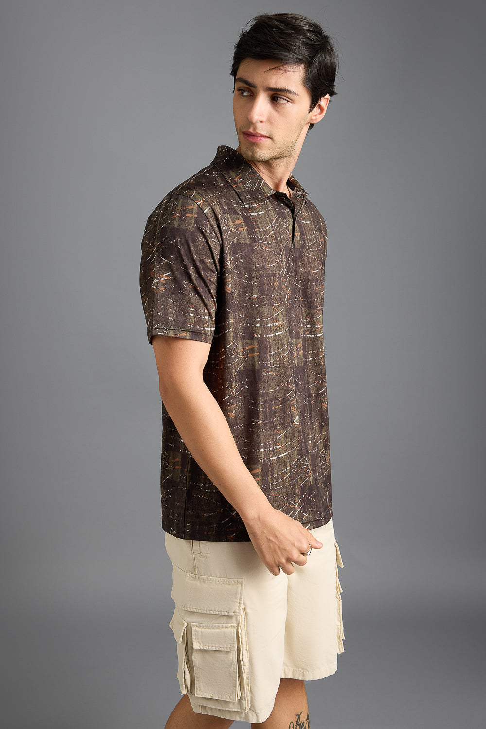 Safari Print Men's Polo T-Shirt