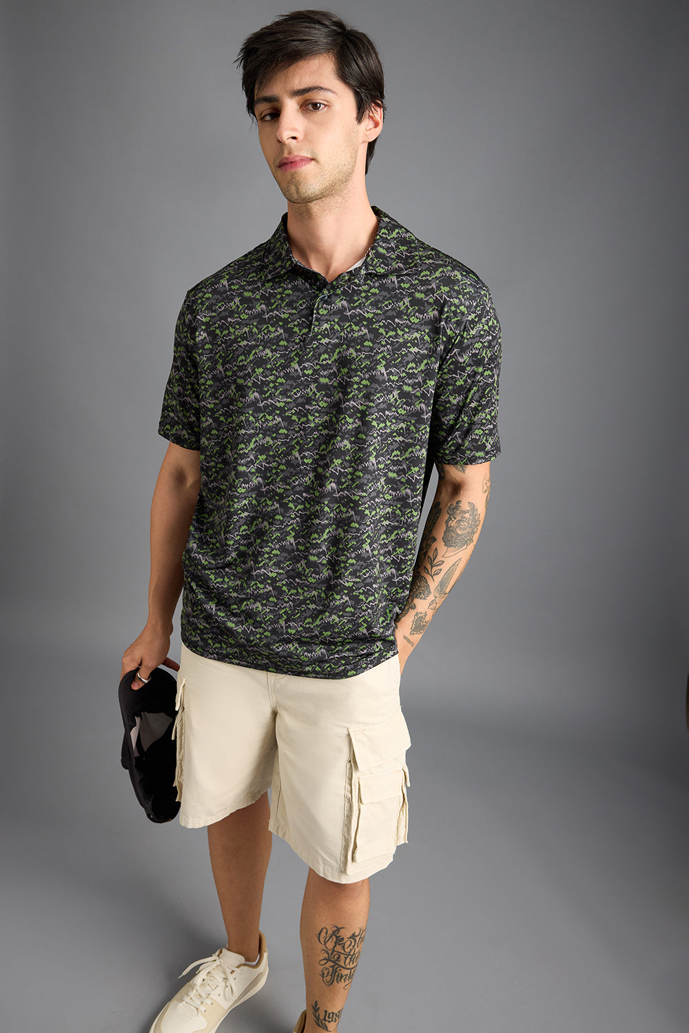 Shanty Print Men's Polo T-Shirt