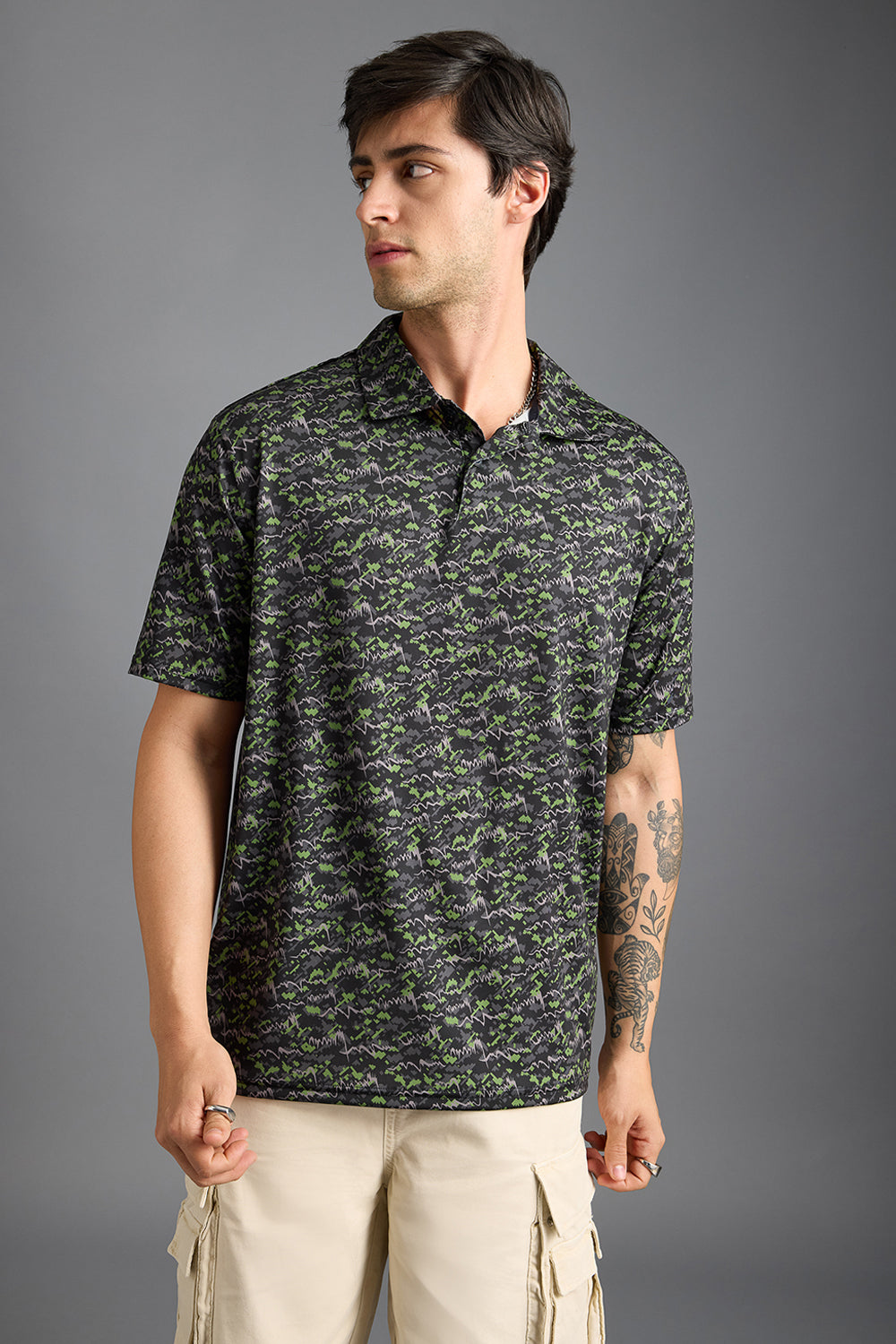 Shanty Print Men's Polo T-Shirt