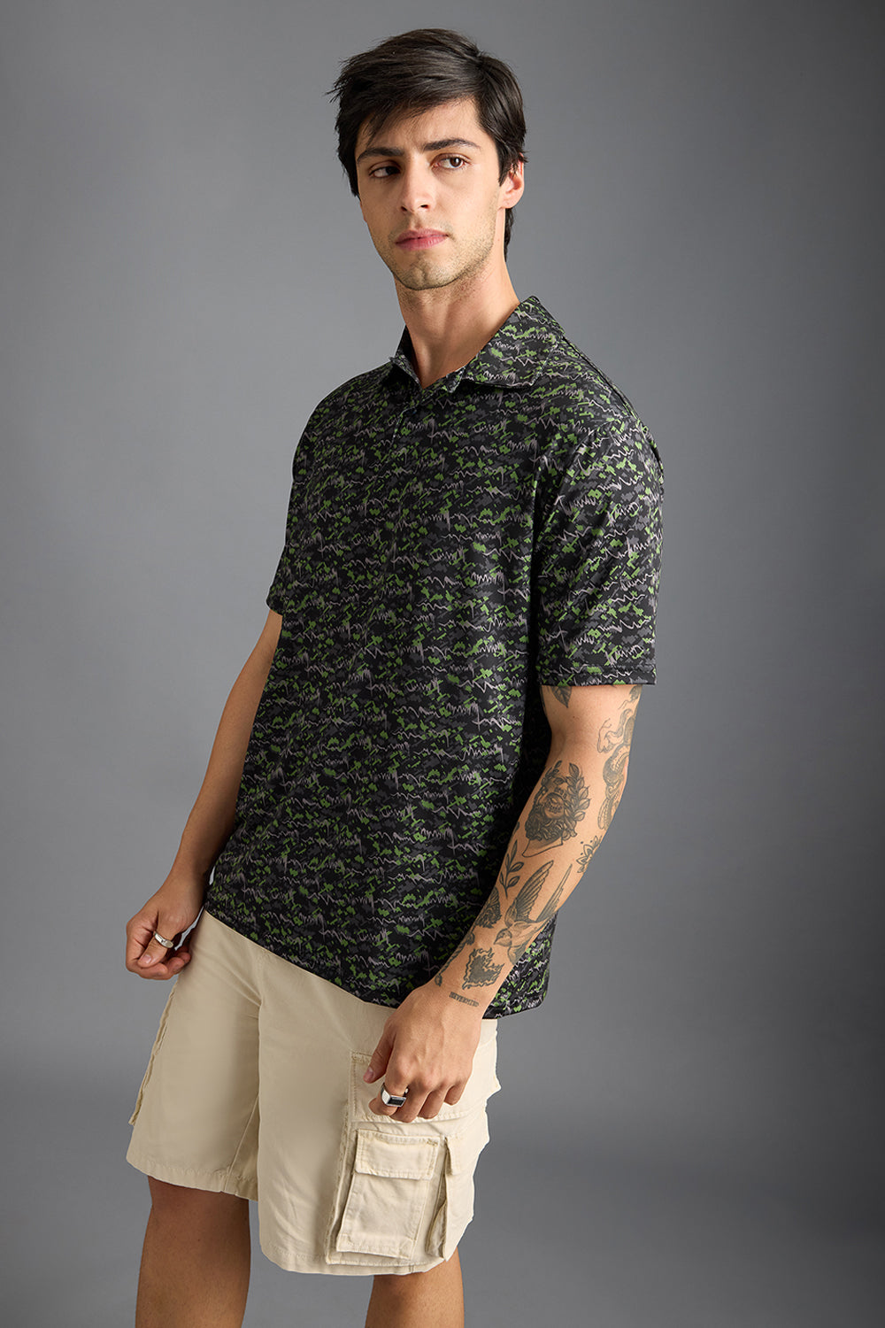 Shanty Print Men's Polo T-Shirt