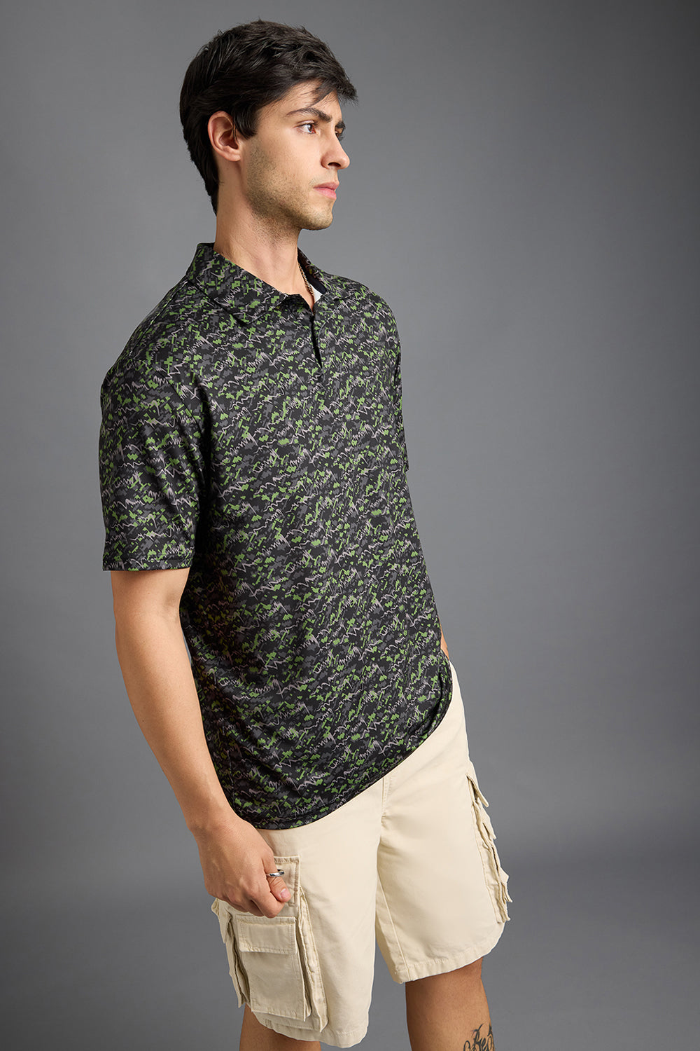 Shanty Print Men's Polo T-Shirt