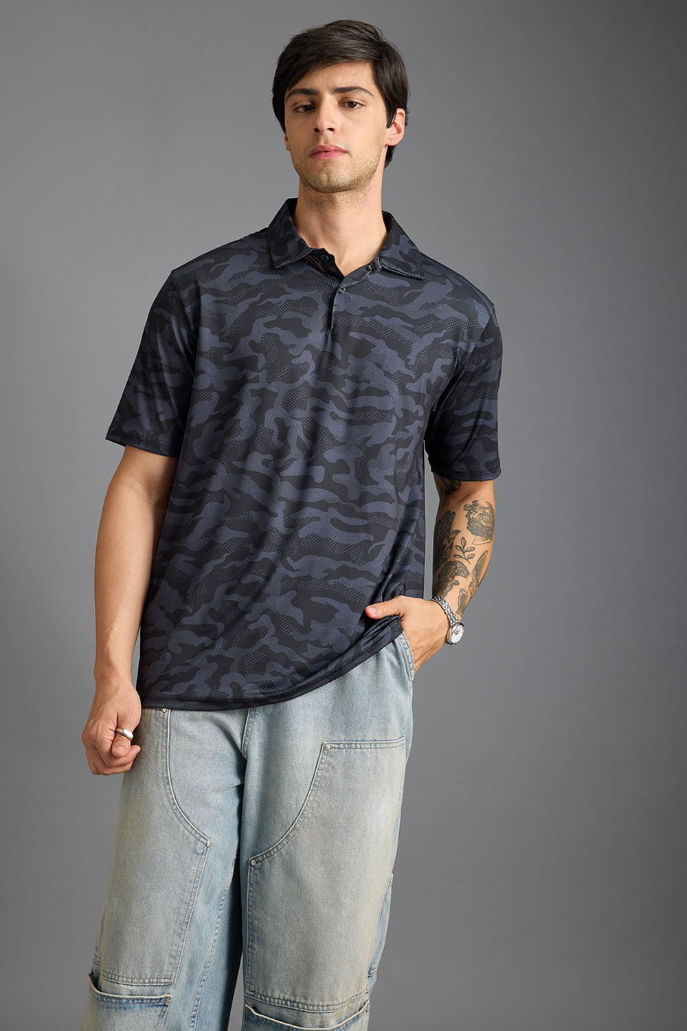 Desty Print Men's Polo T-Shirt