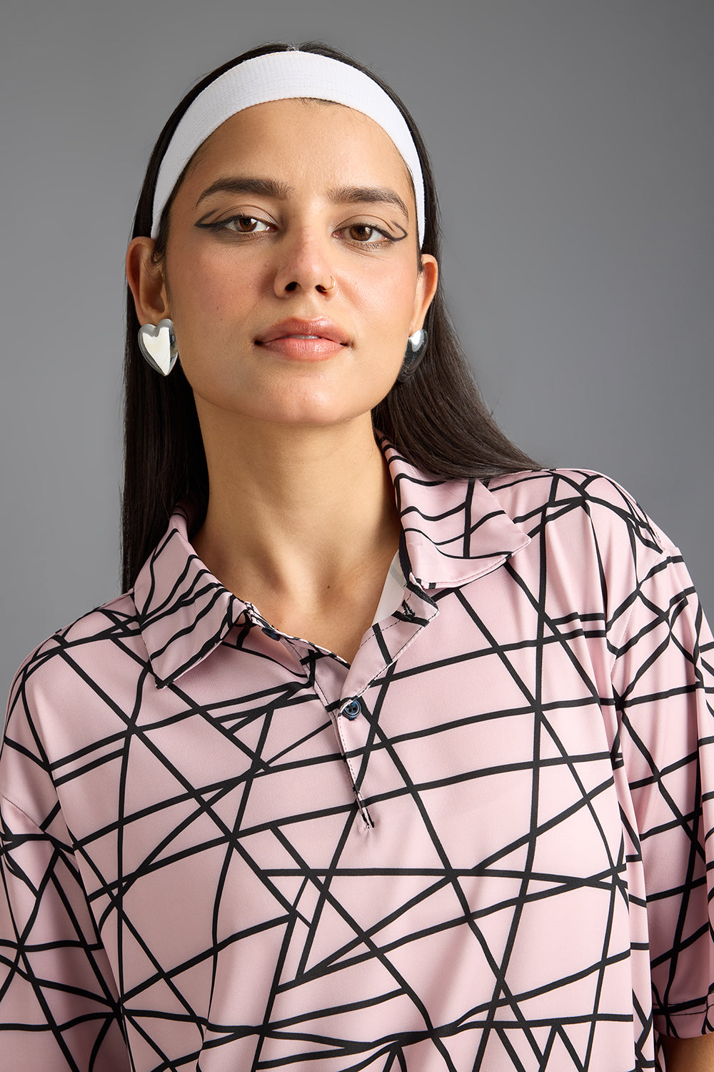 Web Print Women's Polo T-Shirt