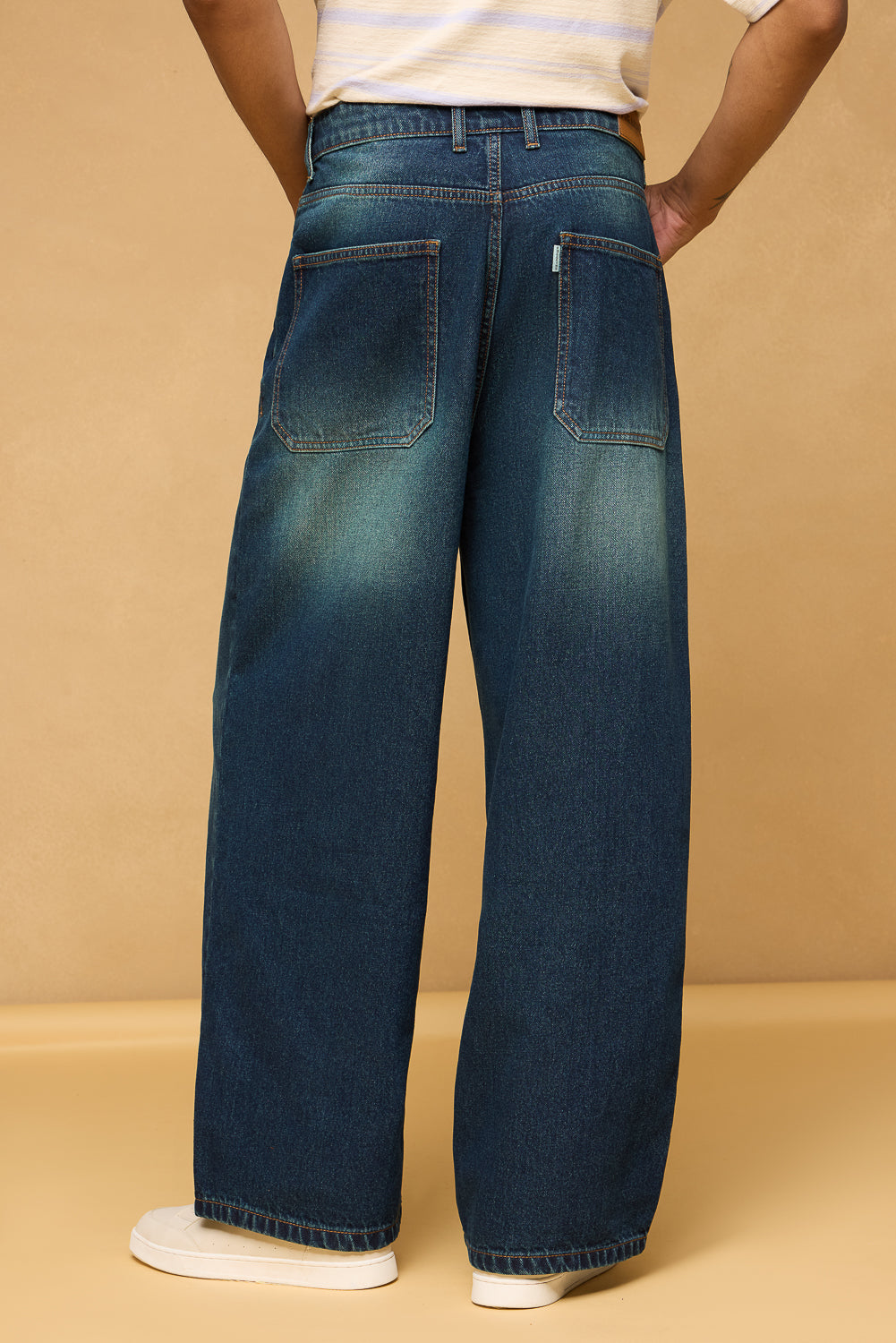 Sea Blue Men's Wide Leg Jeans