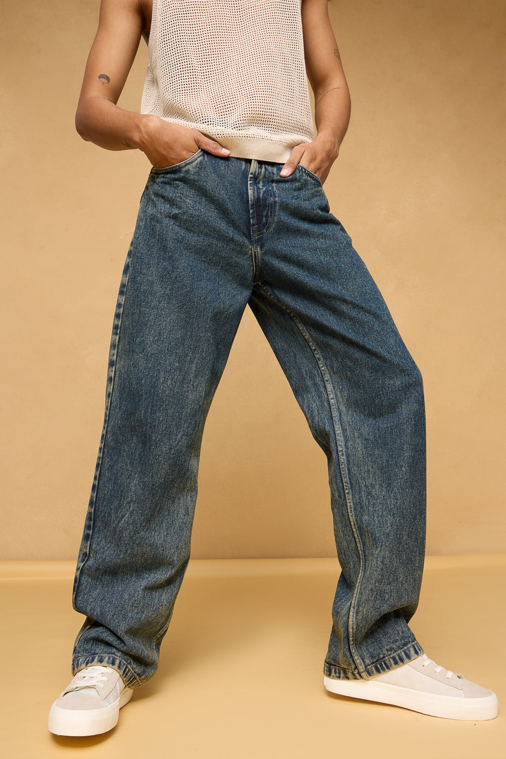 Acid Blue Men's Straight Fit Jeans