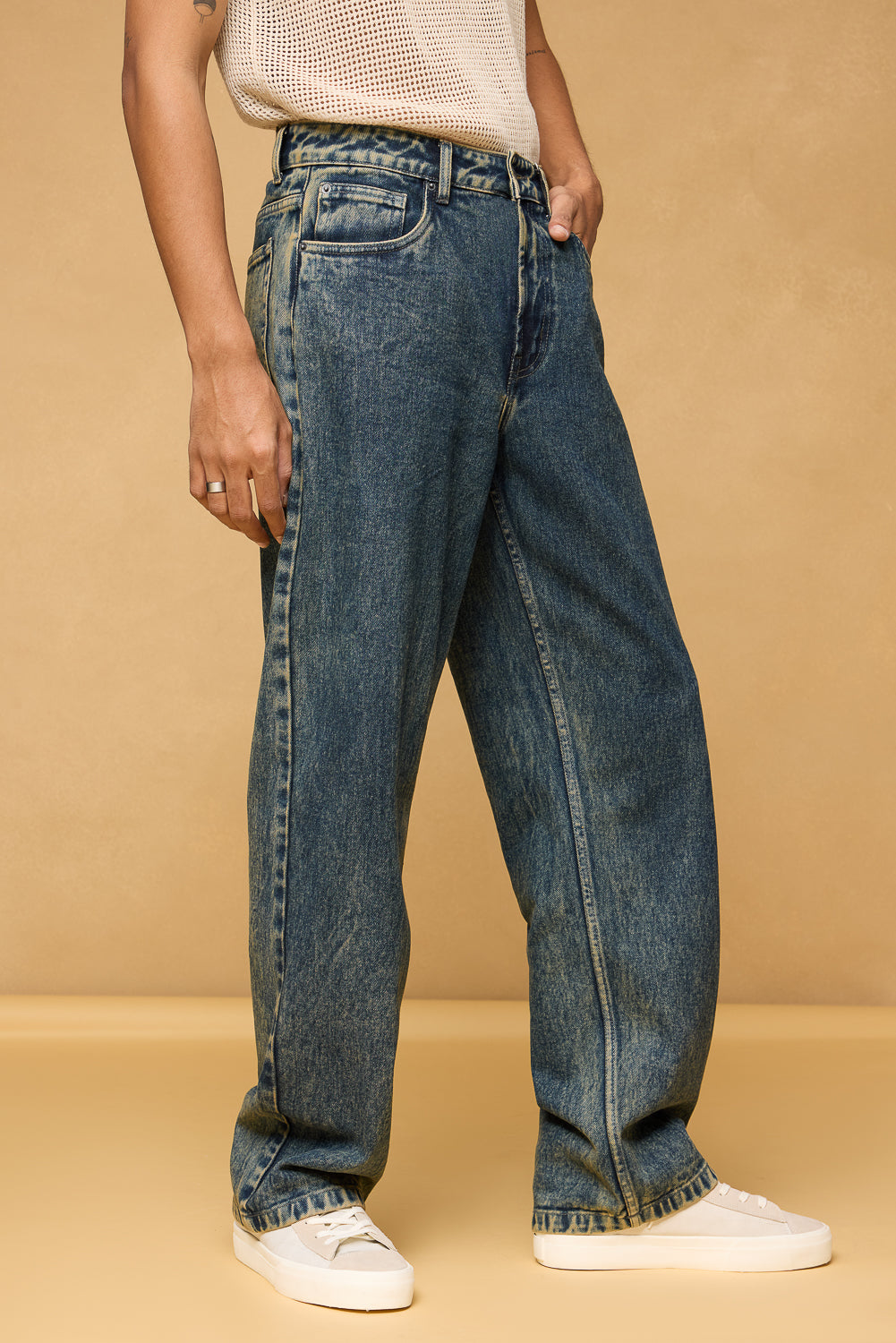 Acid Blue Men's Straight Fit Jeans