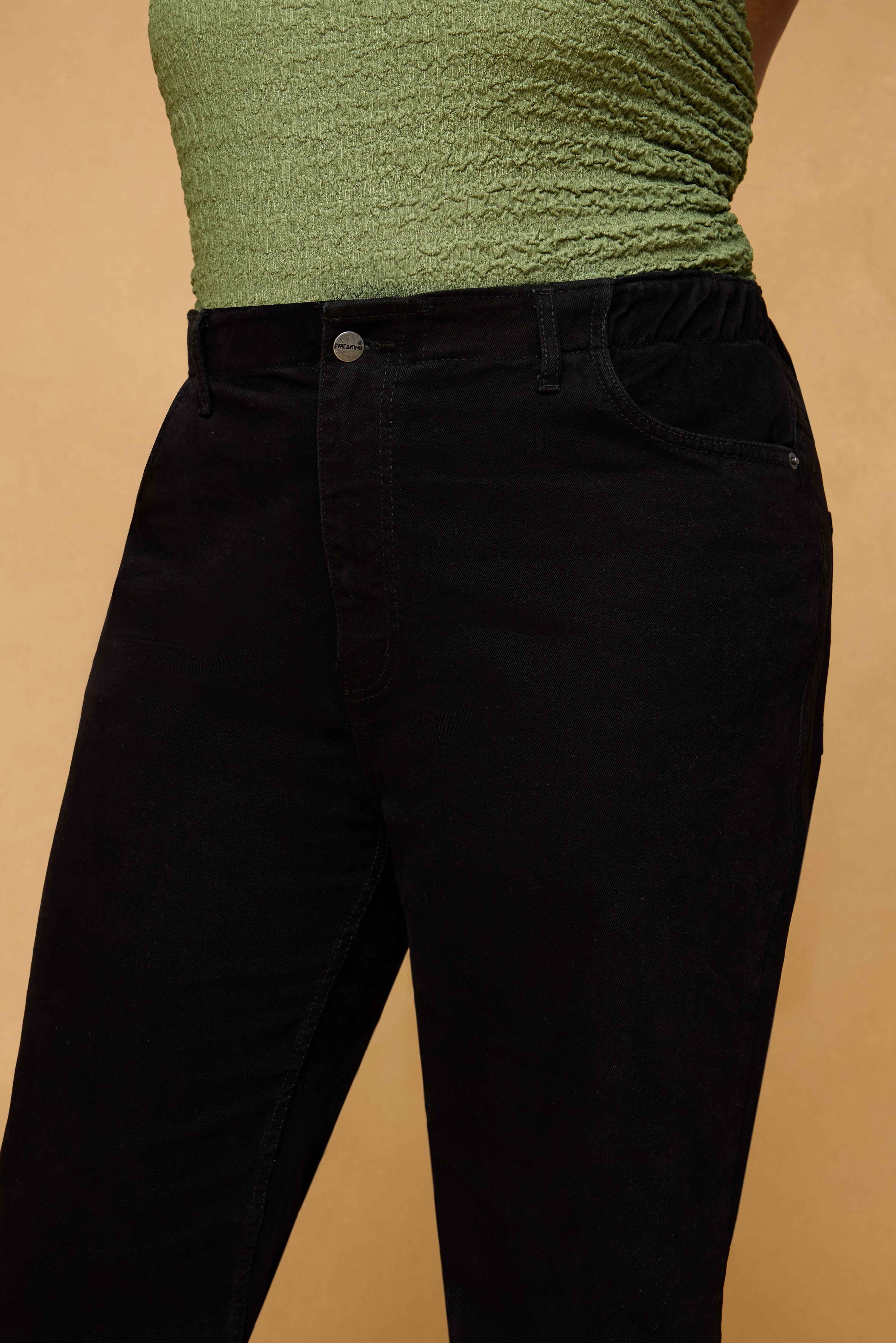 Curve Bean Black Mom Fit Jeans