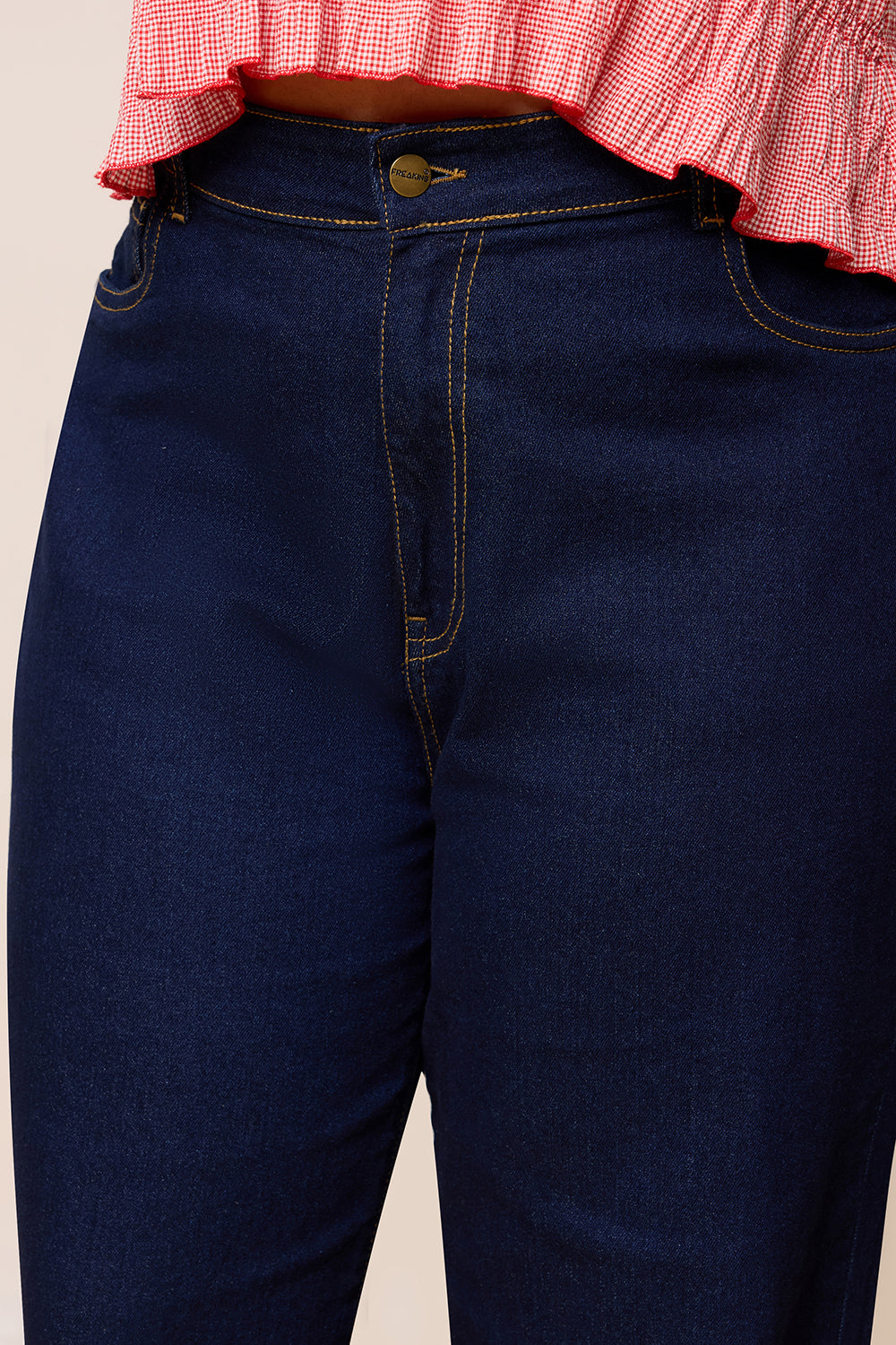 Curve Deep Blue Raw Denim Regular Fit Jeans