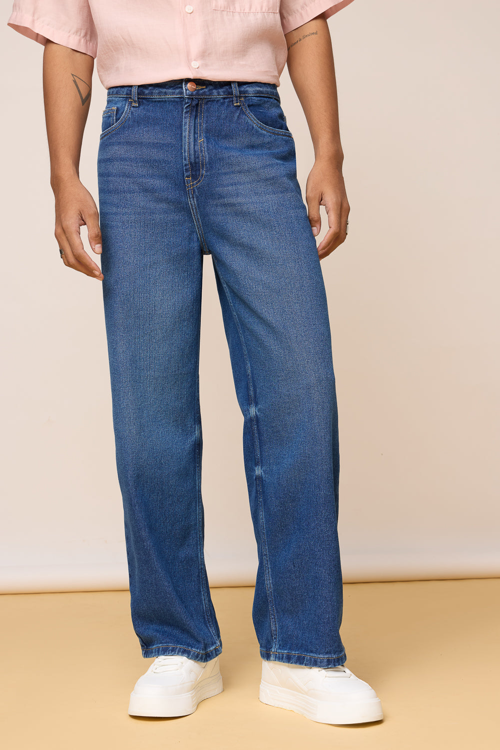 Classic Blue Men's Straight Jeans