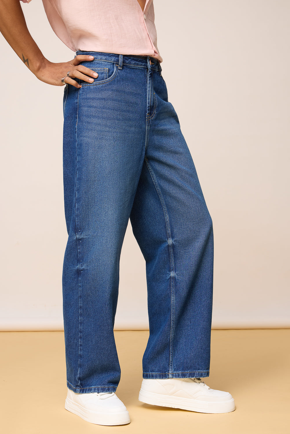 Classic Blue Men's Straight Jeans