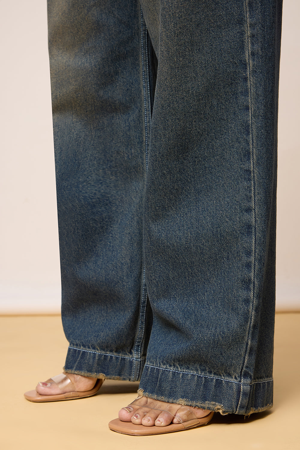 Ultimate Curve Weathered Cobalt Straight Leg Jeans