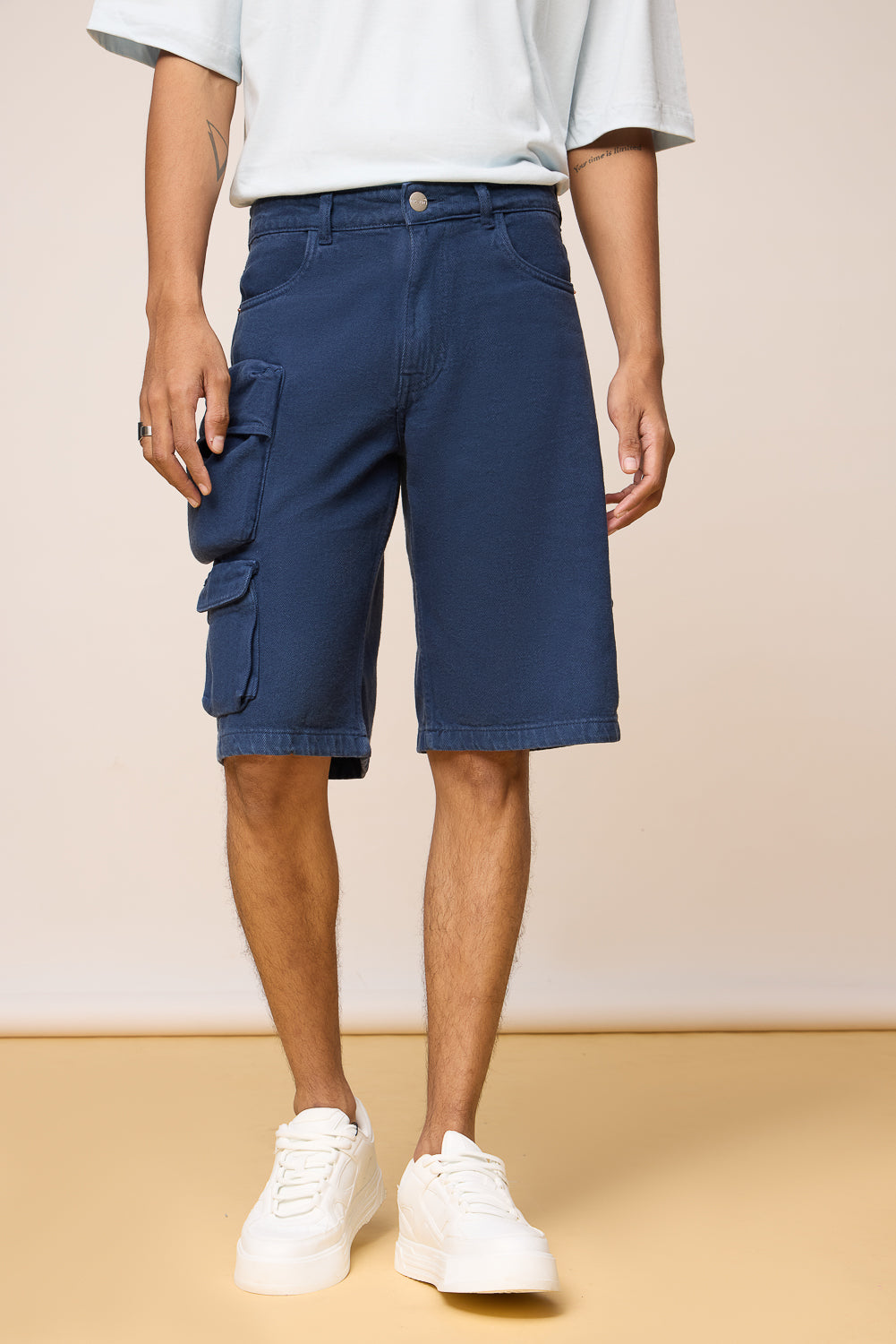 Men's Essential Navy Blue Cargo Shorts