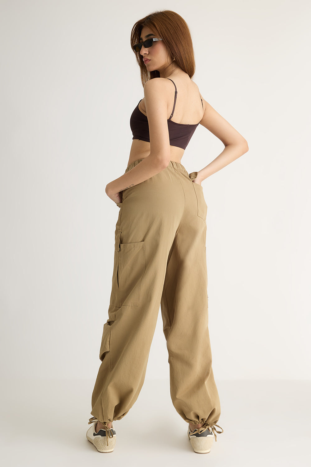 Lightweight Yoga Loose Side Pockets Pant Caramel XS / Caramel / Regular 32