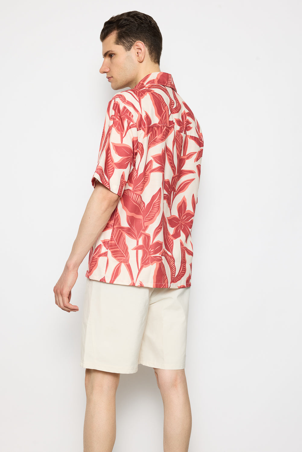 Red Flower Men's Resort Shirt