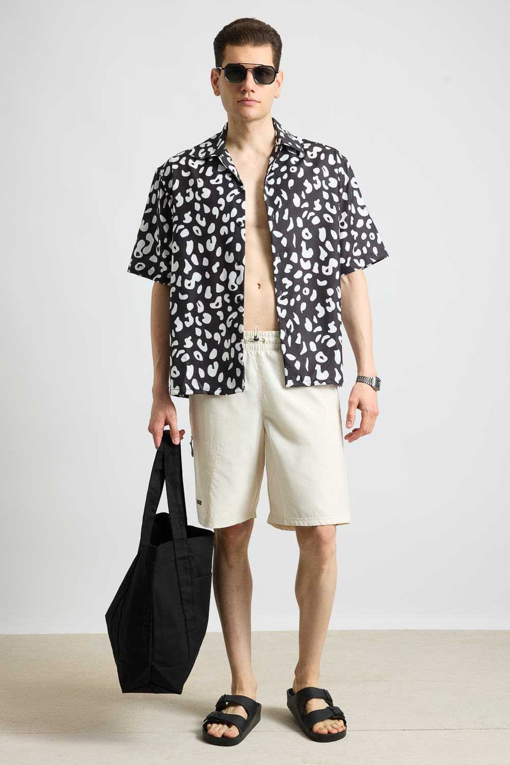 Cow Print Men's Resort Shirt