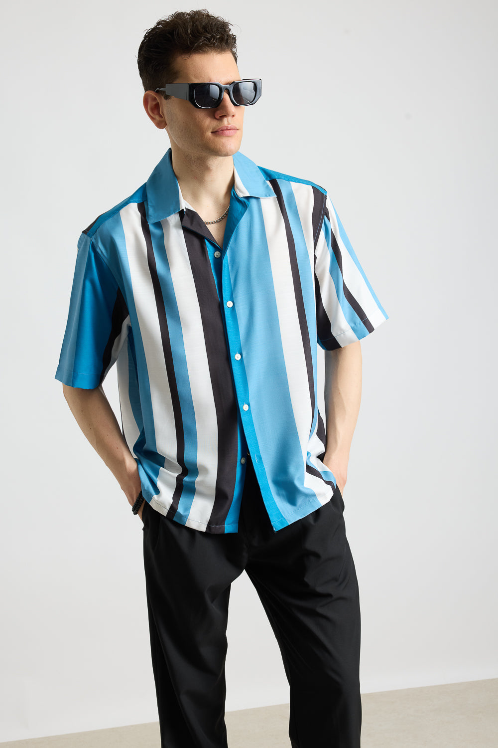 STRIPED MEN'S RESORT SHIRT