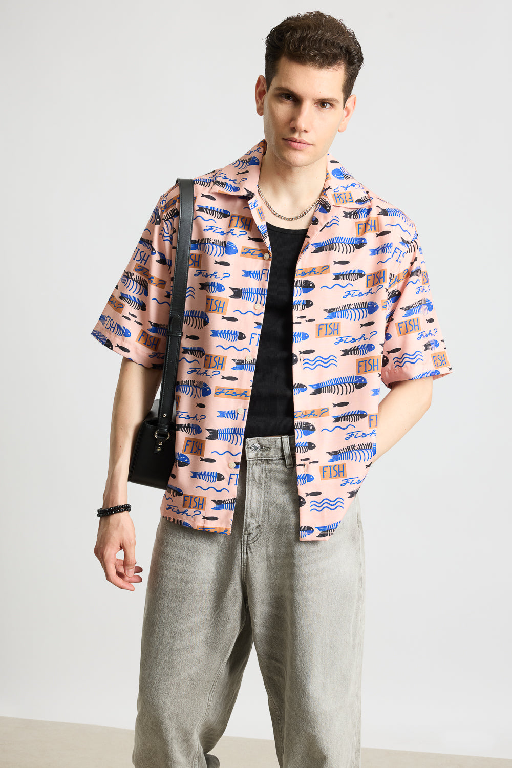 Fishes Printed Men's Resort Shirt